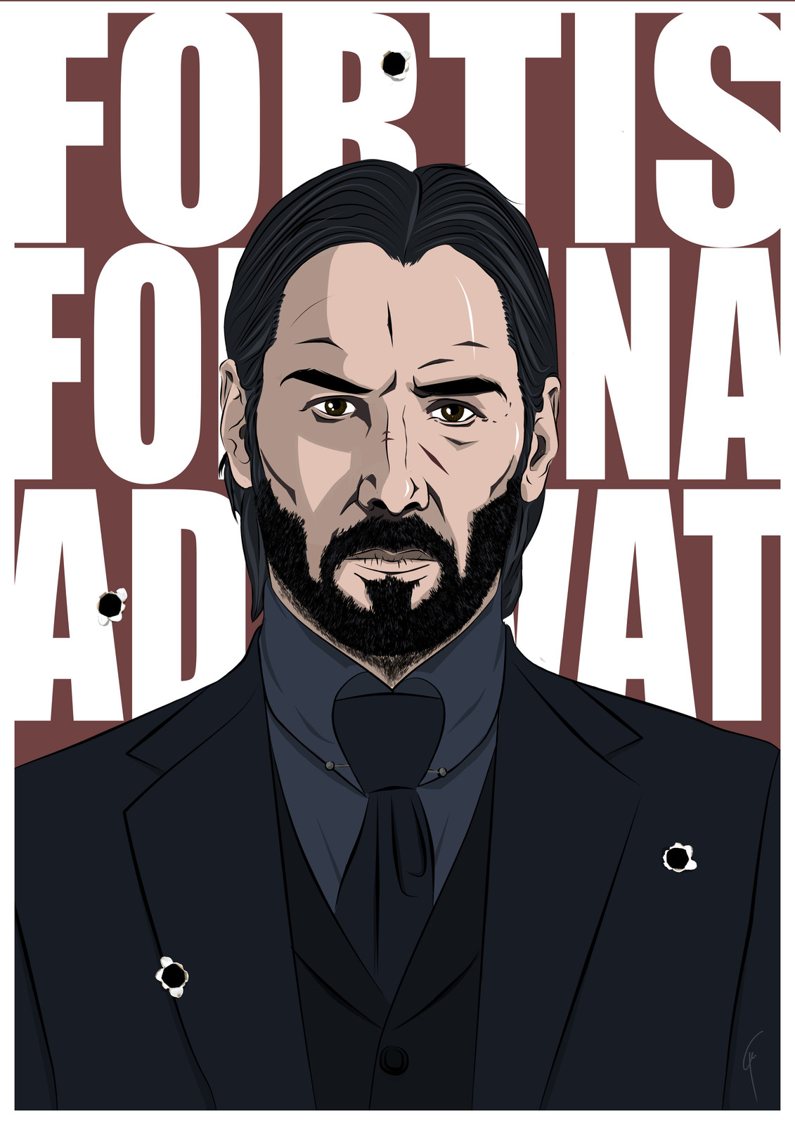 1140x1600 John Wick: Fortis Fortuna Adiuvat, Charlie G, Phone