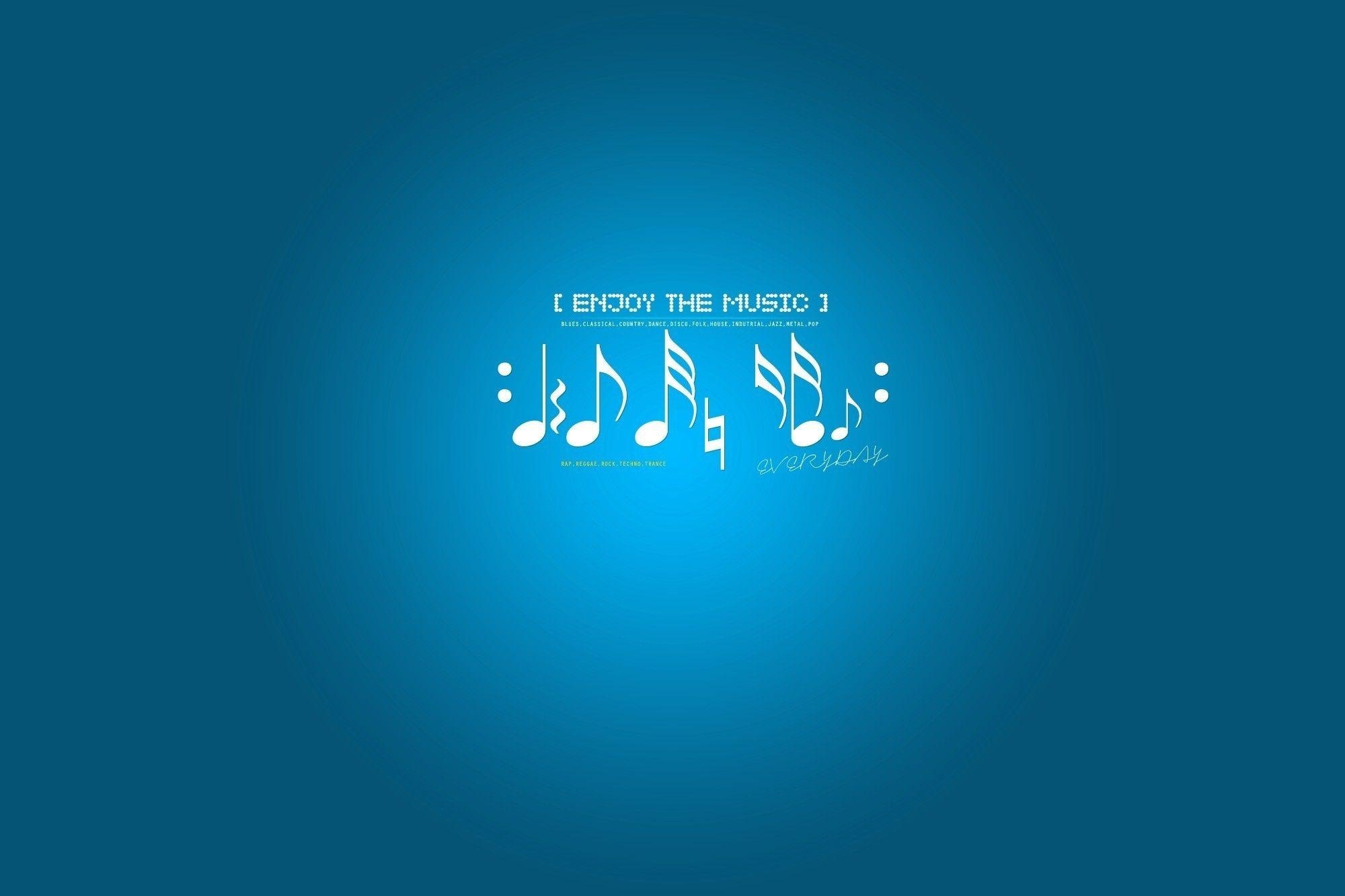 2000x1340 Blue background music notes wallpaper. PC, Desktop