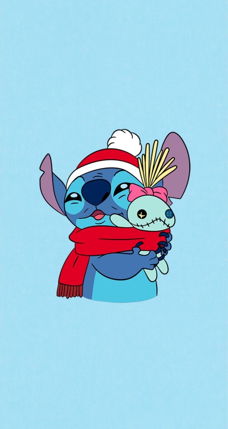 740x1390 Стич Рождество. Christmas phone wallpaper, Wallpaper iphone christmas, Stitch drawing, Phone