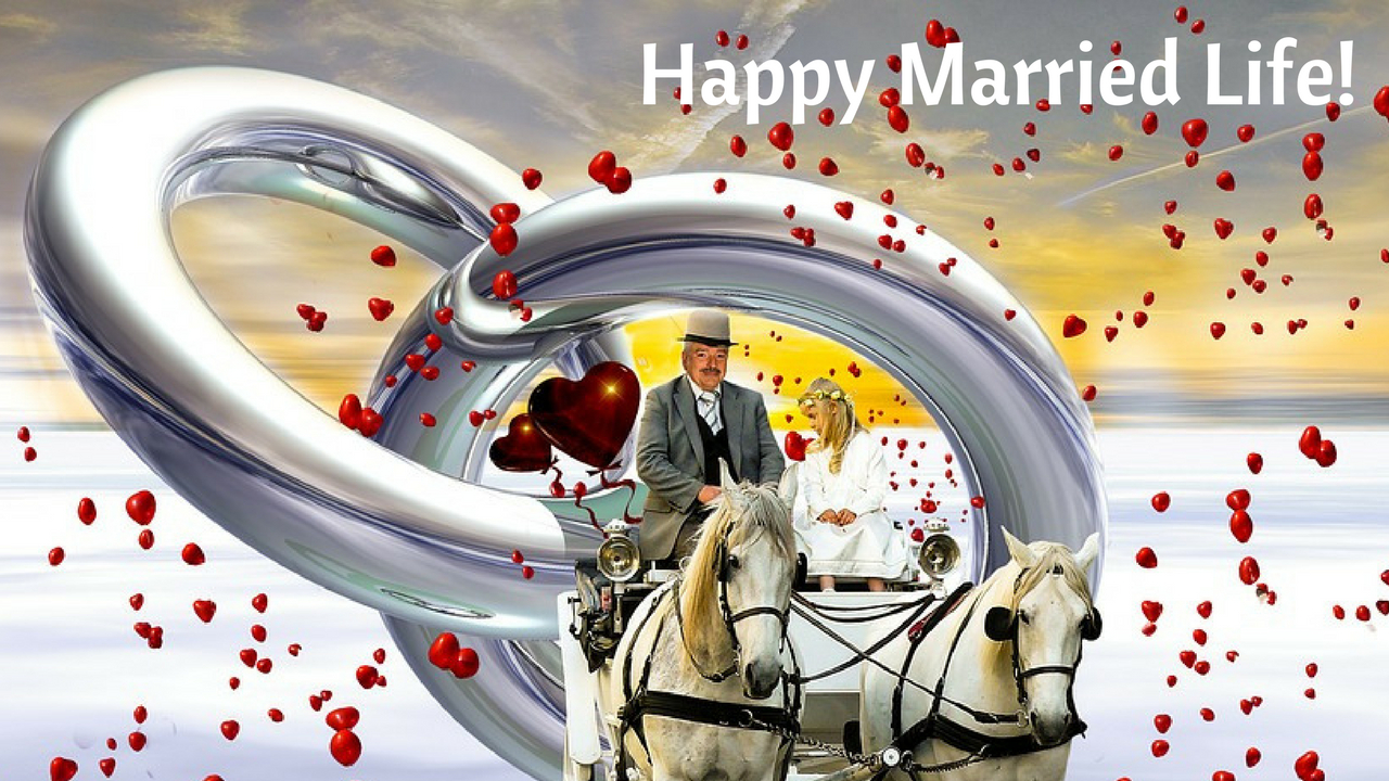 1280x720 Happy married life, wedding day picture with wishes and quotes, Desktop