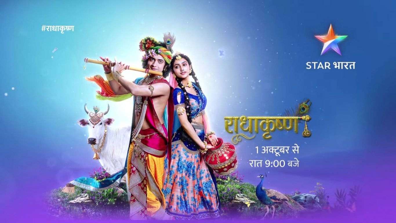 1370x770 Radha Krishna Star Bharat Serial HD Image. Hindu Gods and Goddesses, Desktop