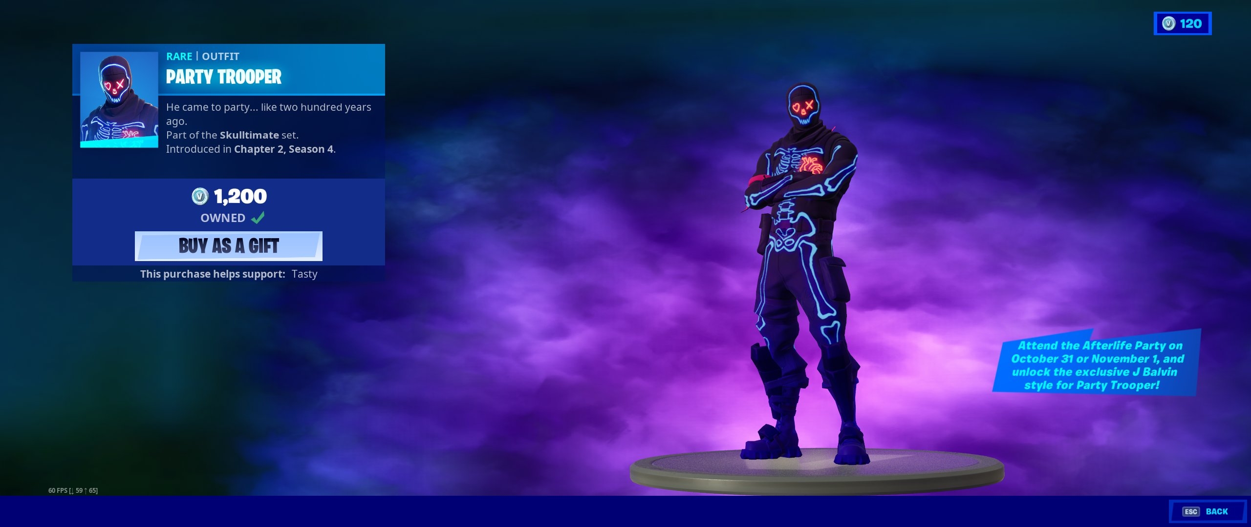 2560x1080 Party Trooper Fortnite wallpaper, Dual Screen