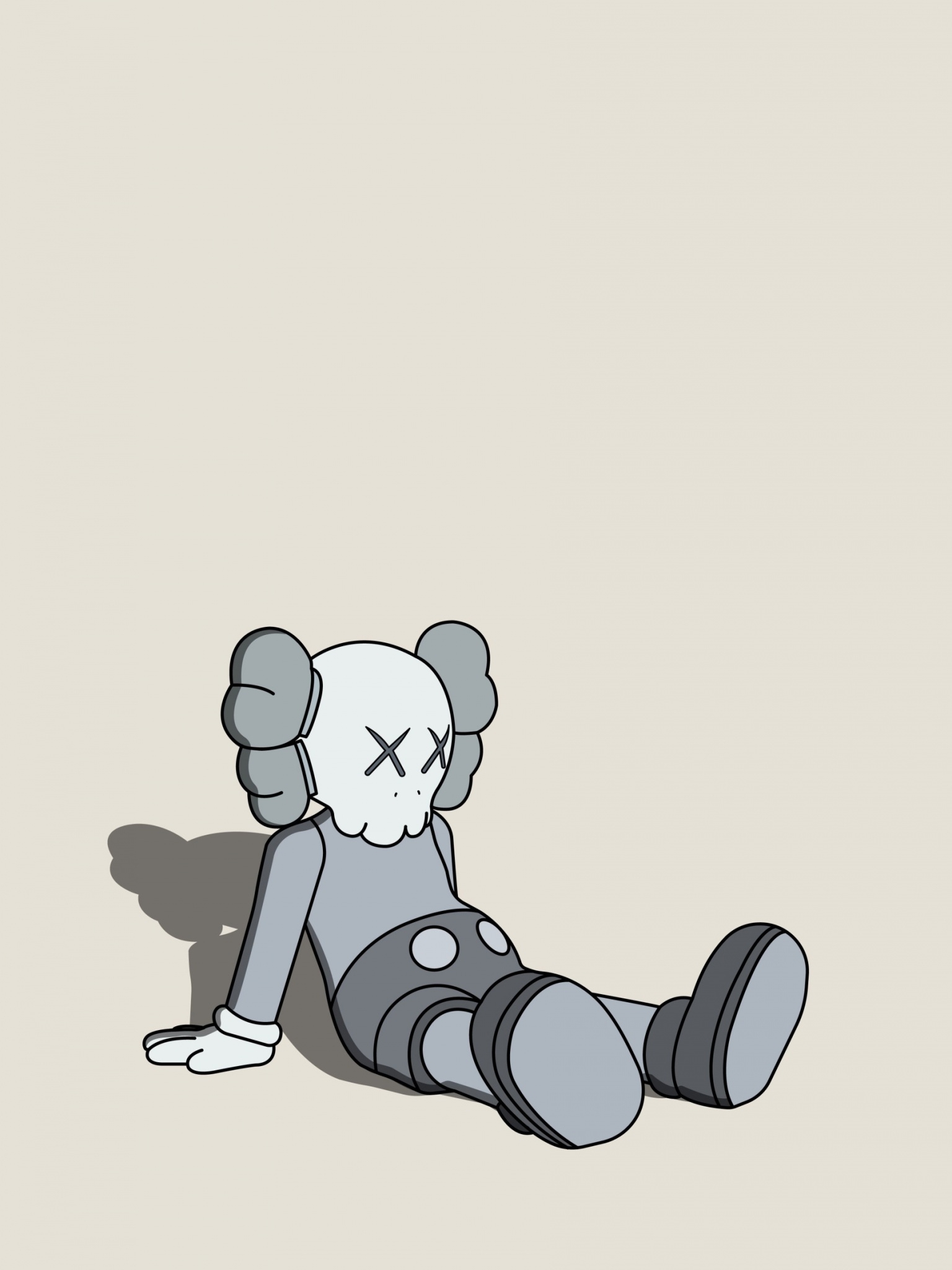 1540x2050 KAWS Holiday Wallpaper 4K, Kaws alone, Kaws sad, Minimal, Phone