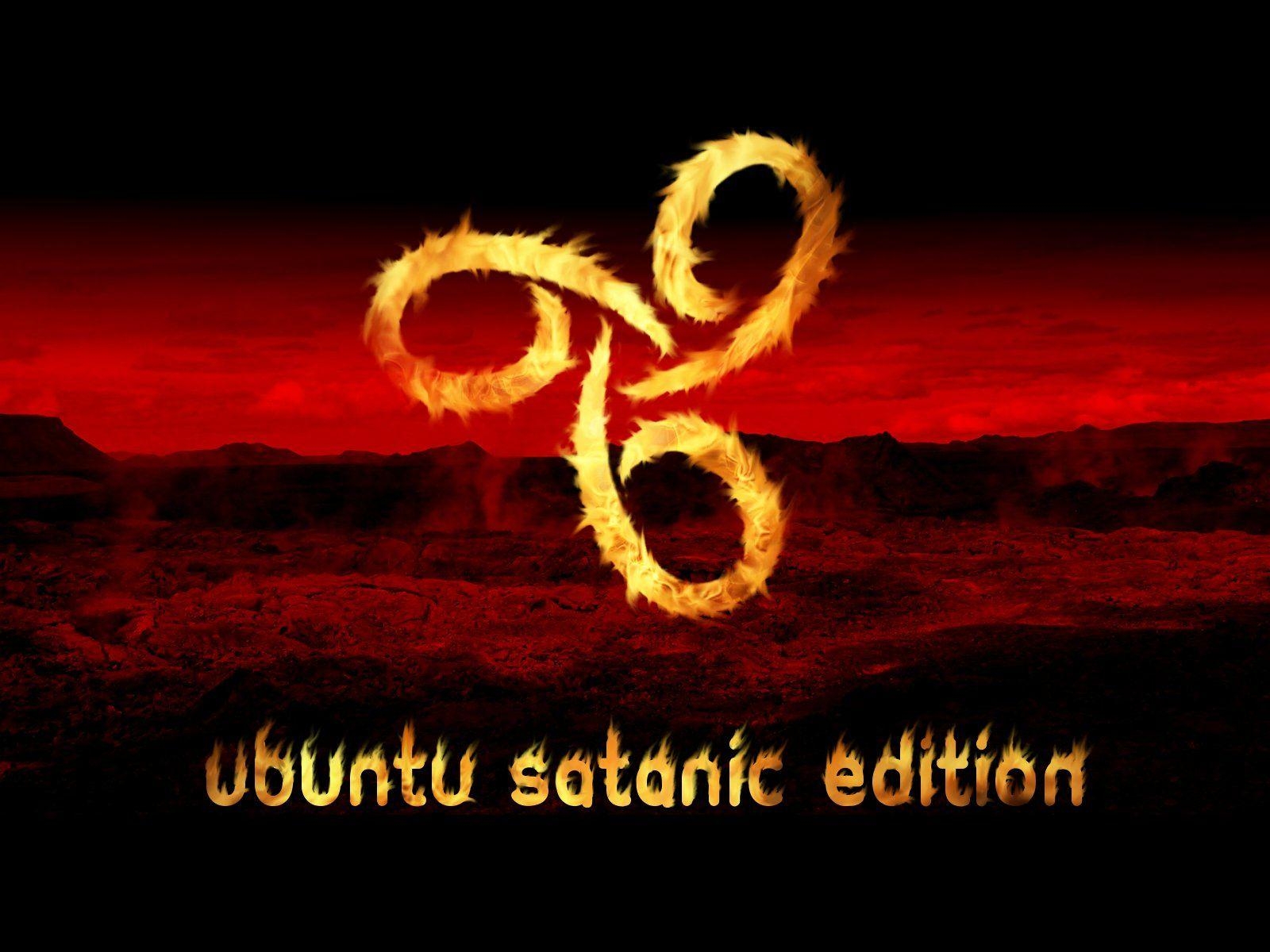 1600x1200 Ubuntu Satanic Edition, Desktop