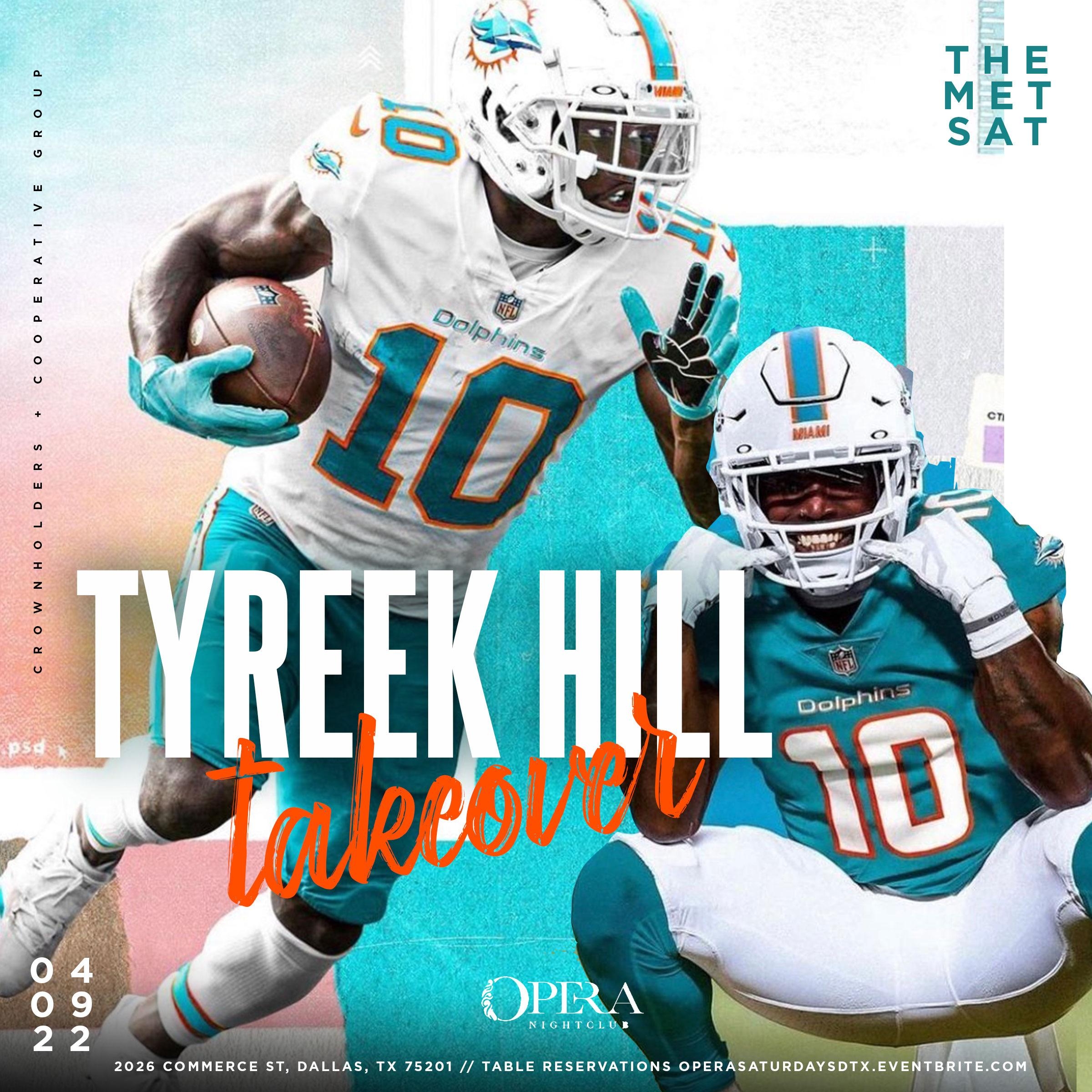 2400x2400 NFL SuperStar Tyreek Hill Host Met Saturdays at Opera This Saturday at Opera Supper Club, Apr 9 2022, Phone