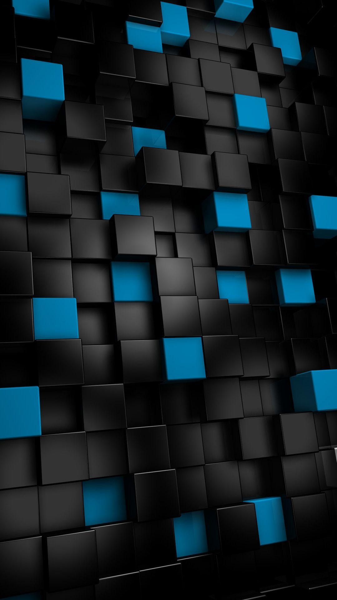 1080x1920 Abstract black cubes htc one wallpaper, free and easy to, Phone