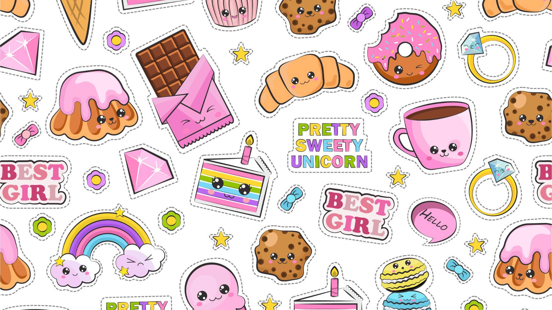 1920x1080 Download Look at this super cute kawaii laptop! Wallpaper, Desktop