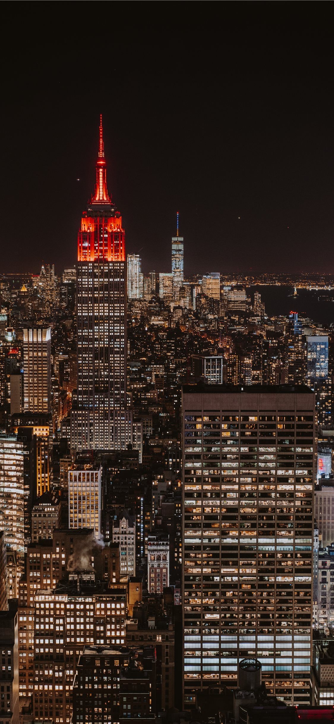 1130x2440 Bright New York skyline iPhone X Wallpaper Free Download, Phone