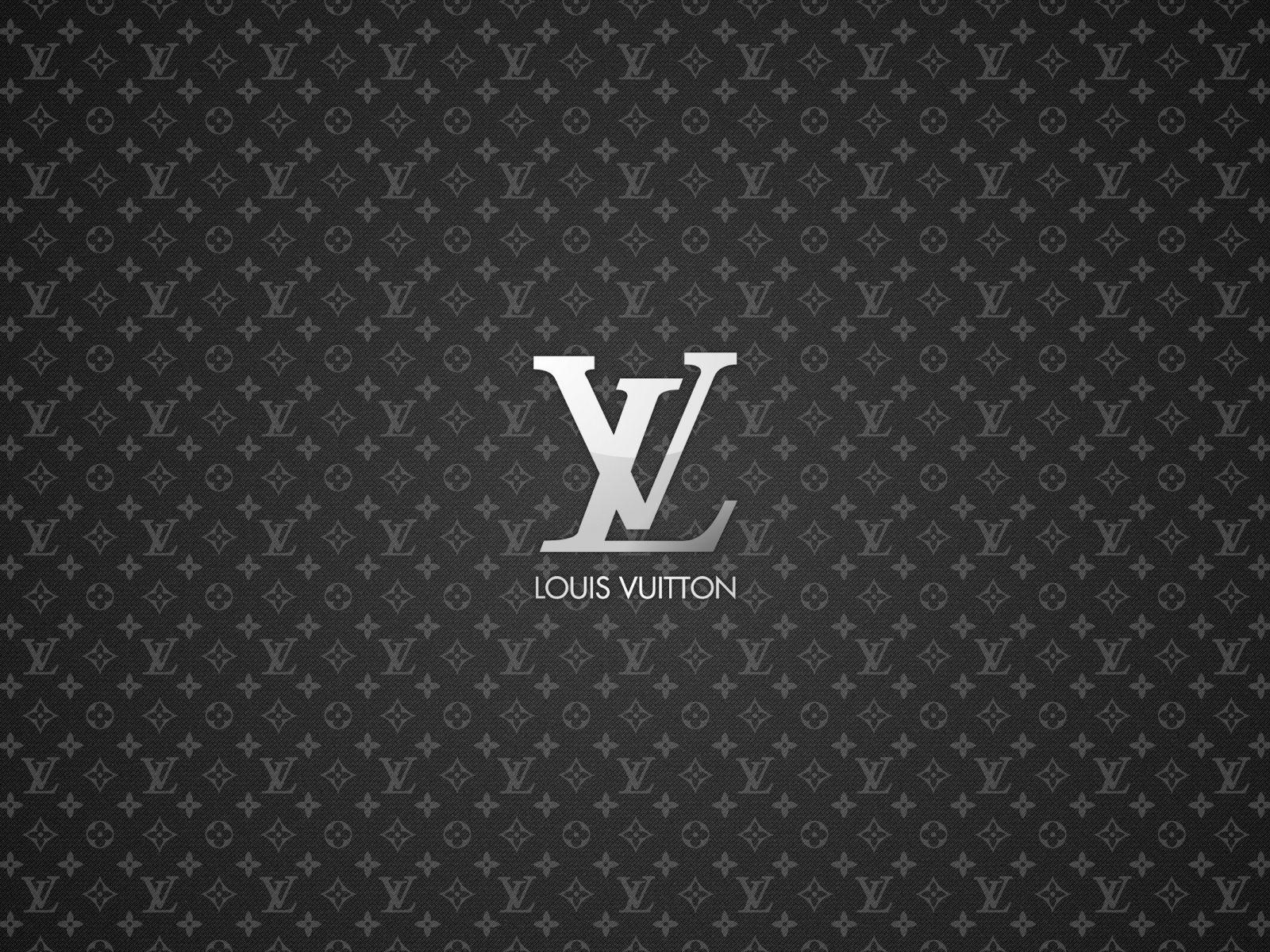 1600x1200 Download HD Louis Vuitton Logo LV Symbol In White and Gray Color, Desktop