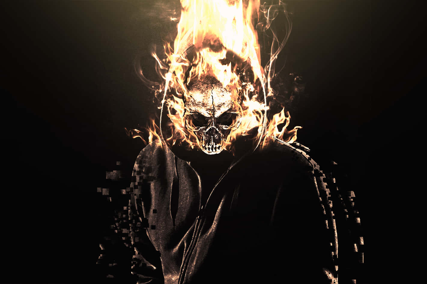 1430x950 Flaming Skull Wallpaper, Desktop