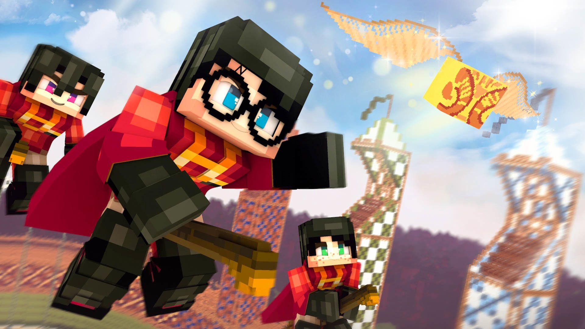 1920x1080 Supawit Oat - [Minecraft Wallpaper] Harry Potter Quidditch, Desktop