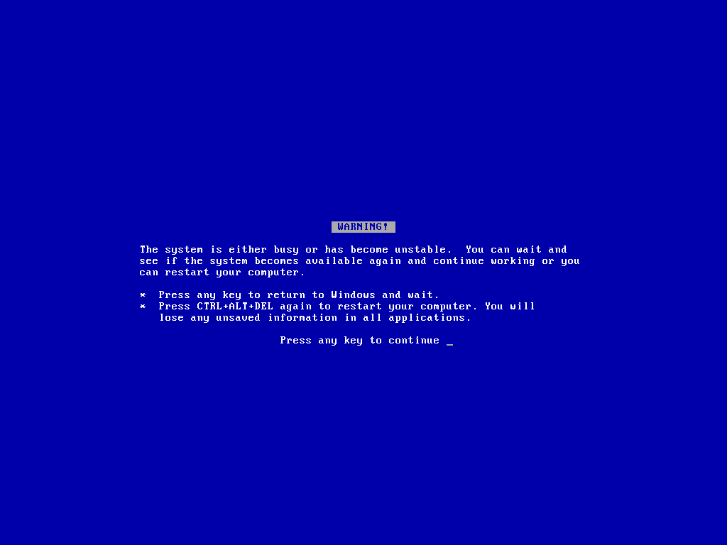 1030x770 Classic Windows 3.1 BSOD, Desktop