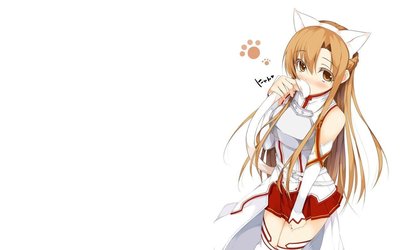 1280x800 Download Widescreen 16:10 , Asuna, Ears, Sao, Sword, Desktop