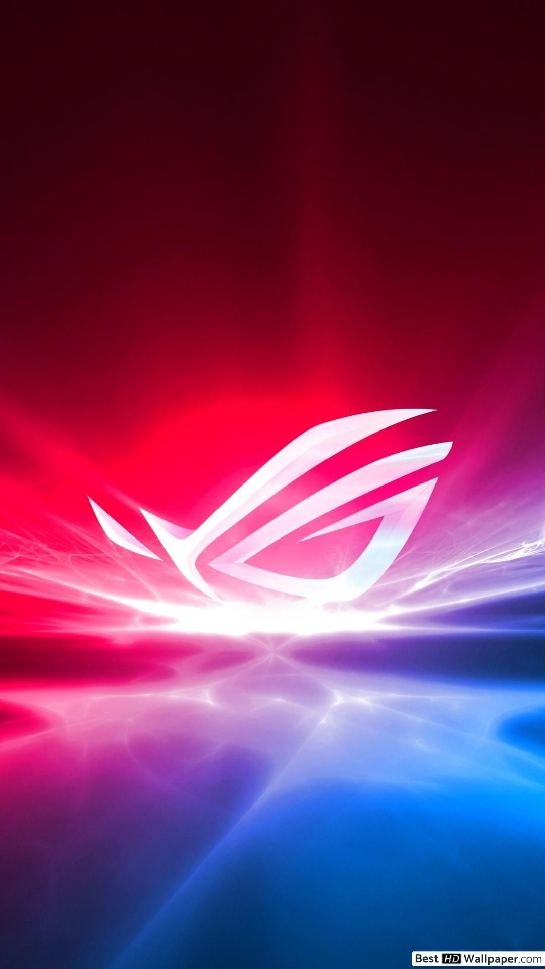 1080x1920 Asus ROG (Republic of Gamers) Neon Logo HD wallpaper download, Phone