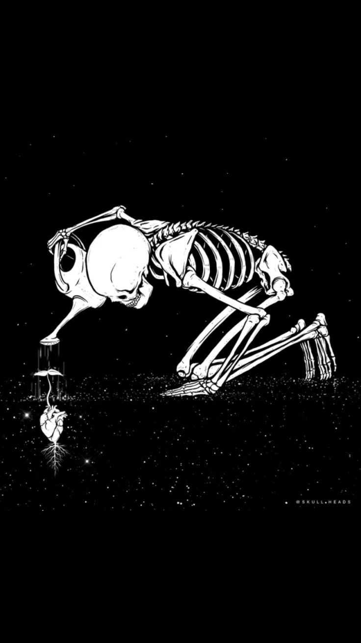 740x1310 Skeleton Aesthetic Wallpaper, Phone