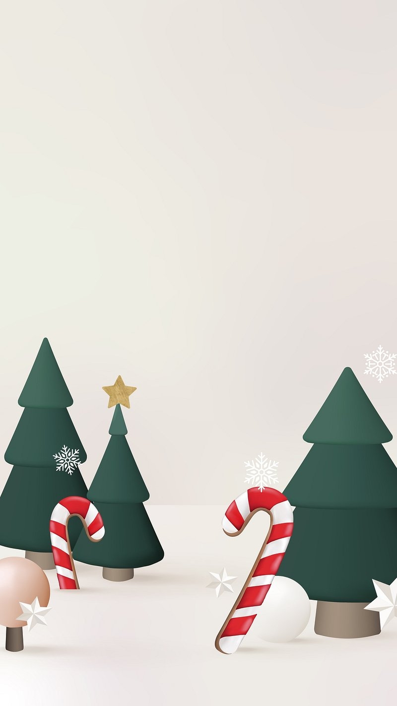 800x1430 Cute Christmas iPhone wallpaper, 3D, Phone