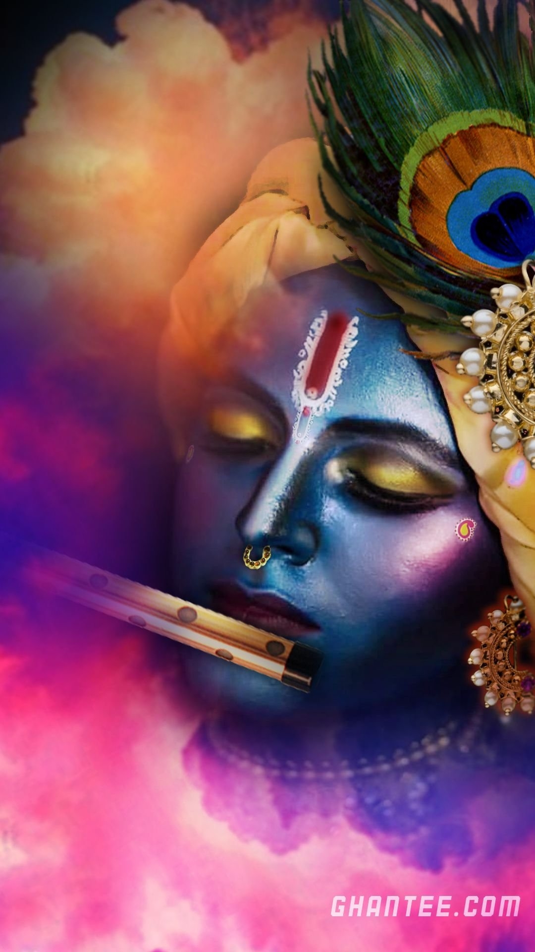 1080x1920 Lord krishna shade effect Wallpaper Download, Phone