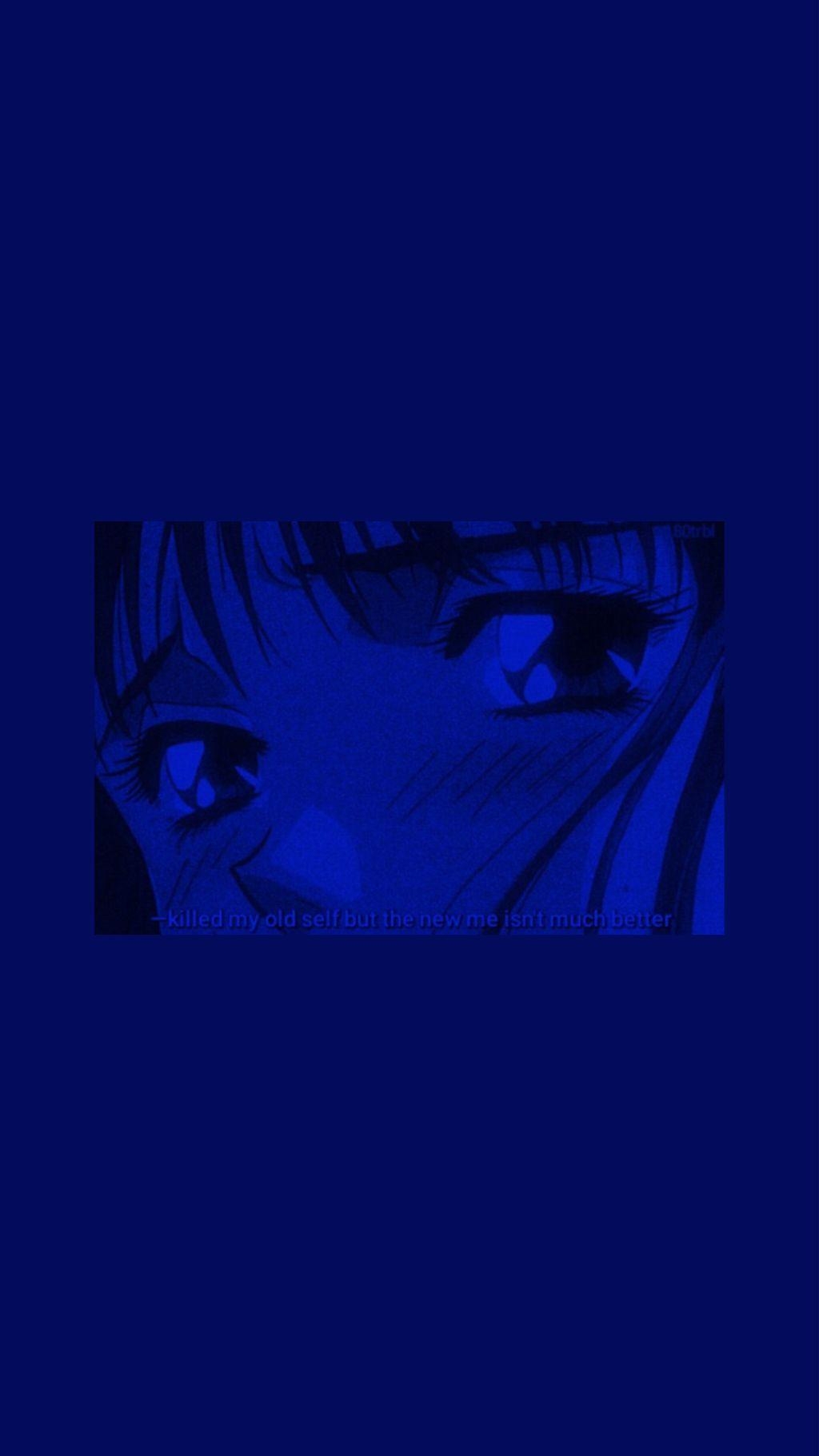 1030x1830 aesthetic blue dark anime wallpaper lockscreen homescre, Phone