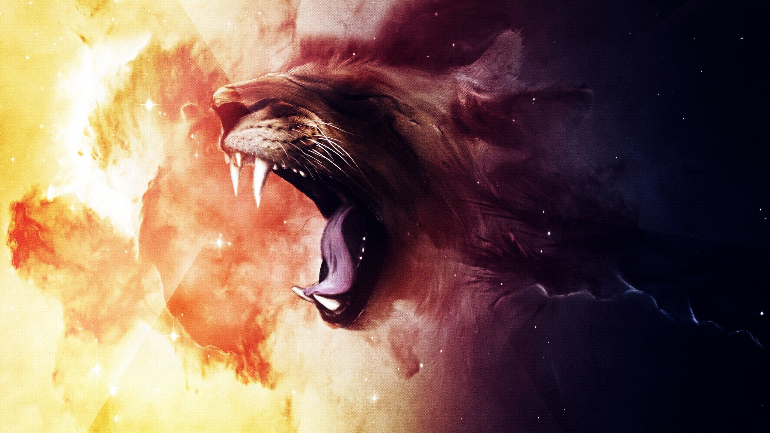 2560x1440 Roaring Lion 1440P Resolution HD 4k Wallpaper, Image, Background, Photo and Picture, Desktop