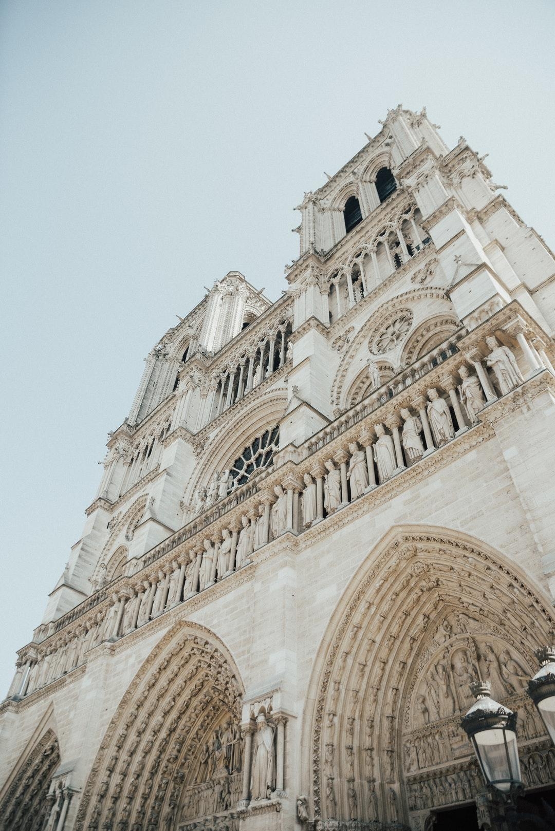 1080x1620 The Gothic Architecture And Facade Of Notre Dame Cathedral In Paris, Phone