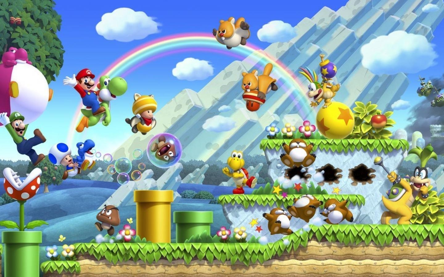 1440x900 Goomba wii u new super mario bros wallpaper, Desktop