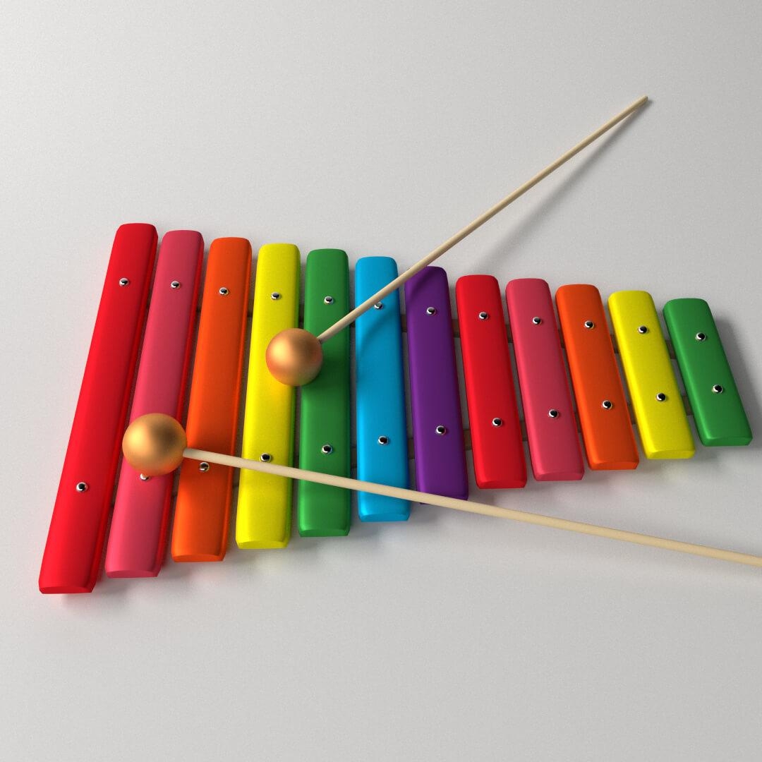 1080x1080 Xylophone 3D Model, Phone