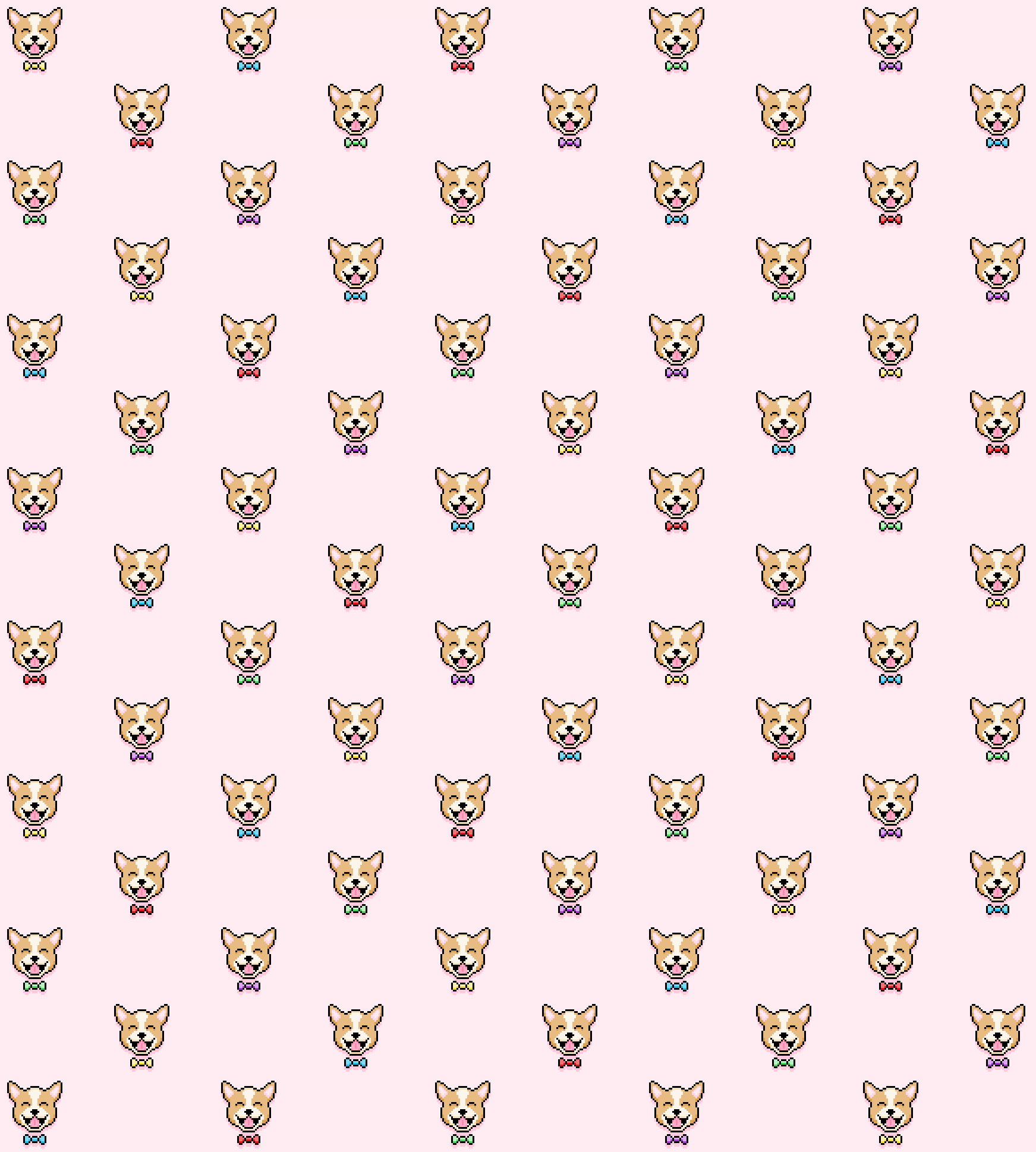 1750x1940 Corgis with Bow Ties Mobile Wallpaper (OC), Phone