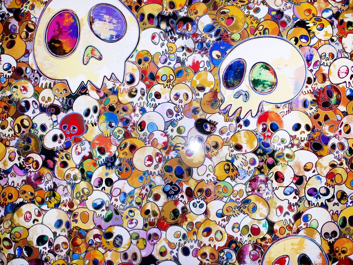 1500x1130 Takashi Murakami Skull Art, Desktop