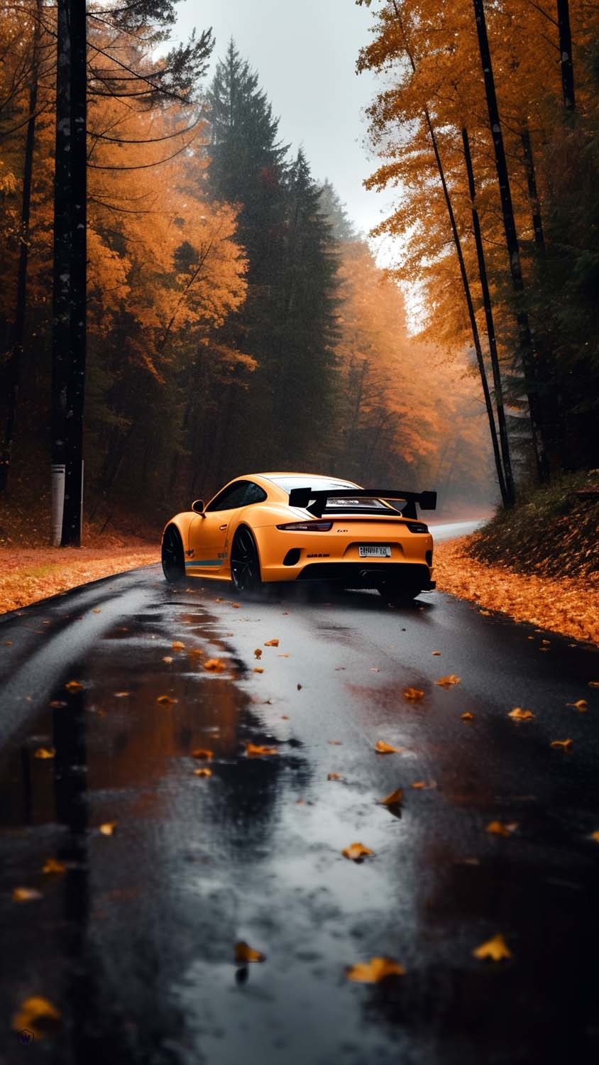 850x1500 Porsche Autumn iPhone Wallpaper HD, Phone