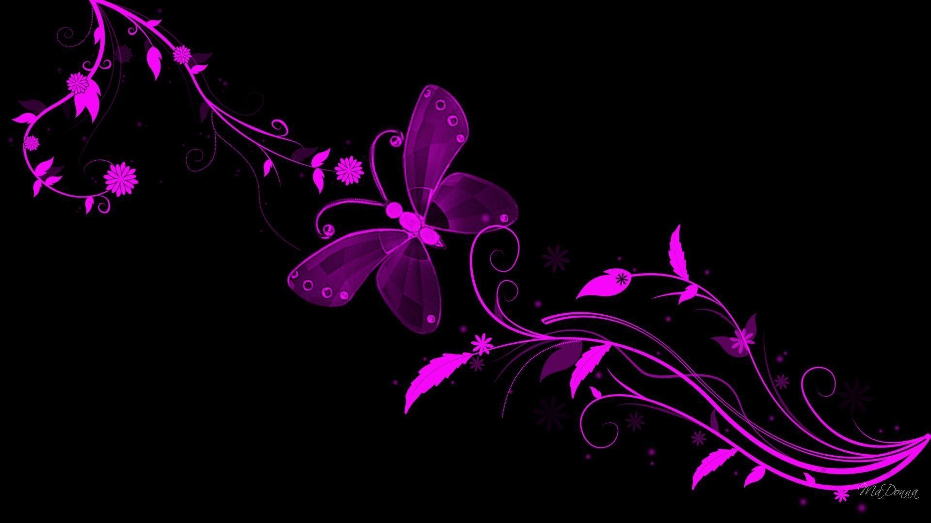 1920x1080 Purple And Black Wallpaper HD, Desktop