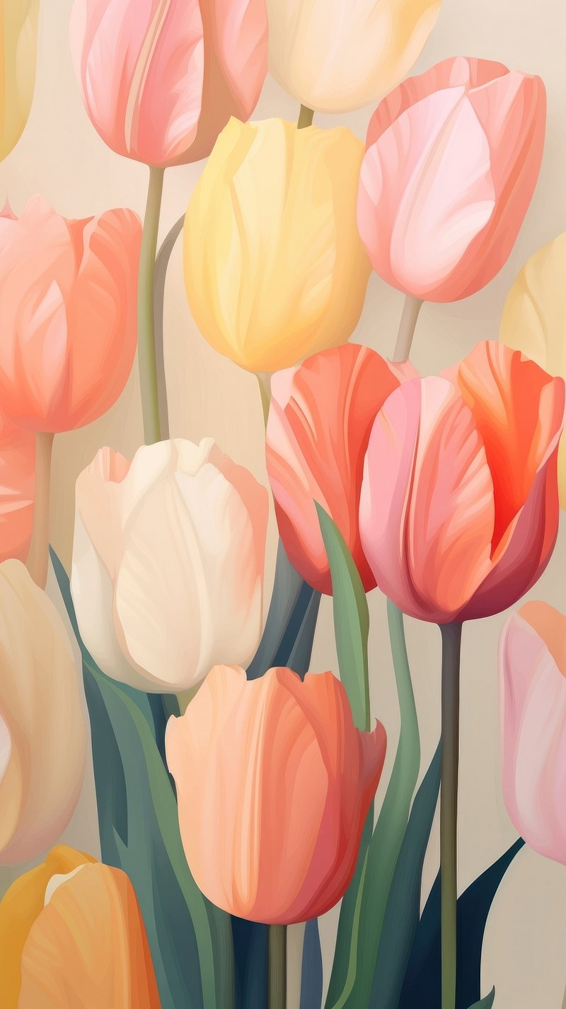 800x1430 Wallpaper Aesthetic Tulips Image, Phone