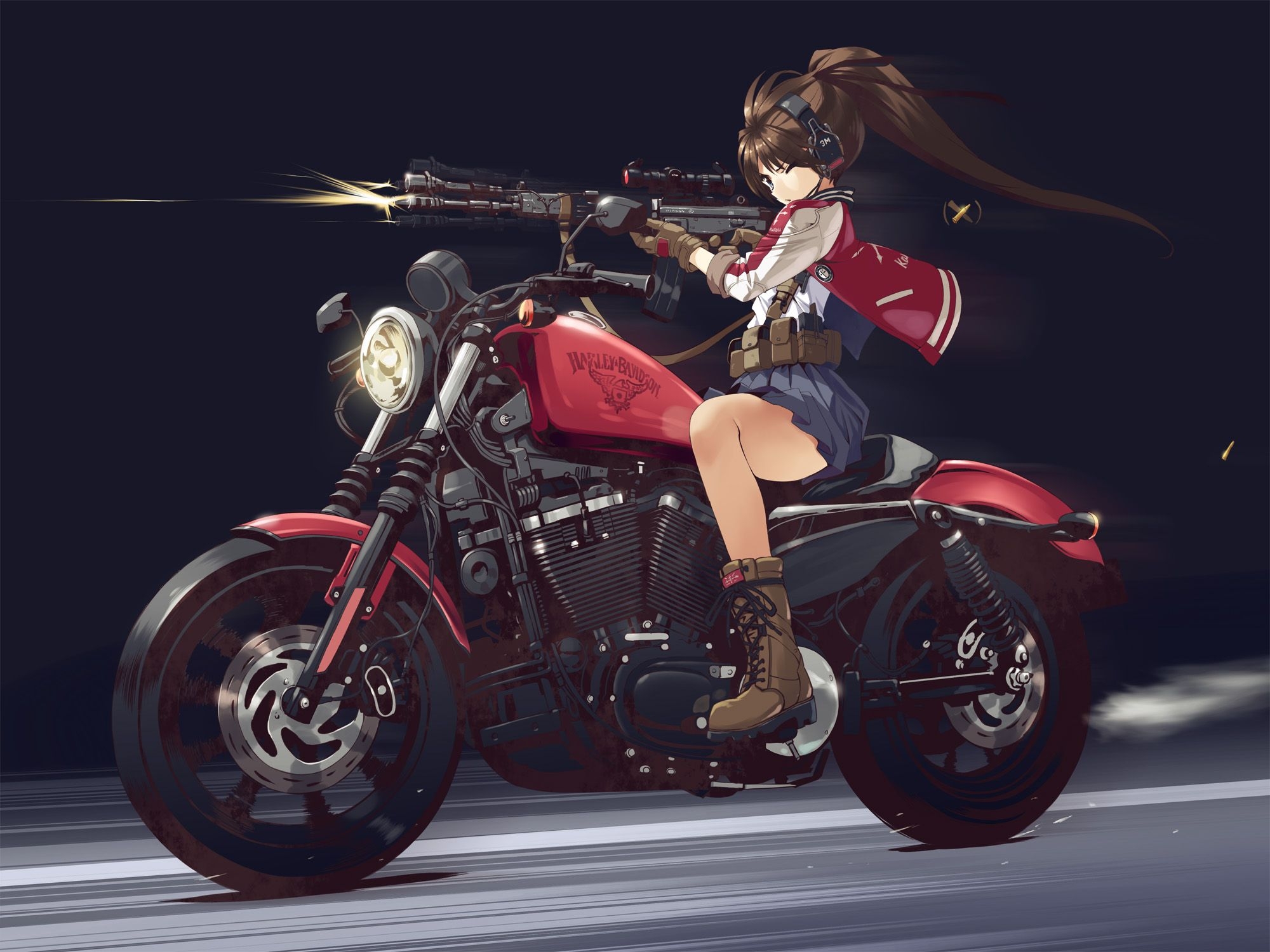 2000x1500 Bike With A Gun Wallpaper Girl.wallpapertip.com, Desktop