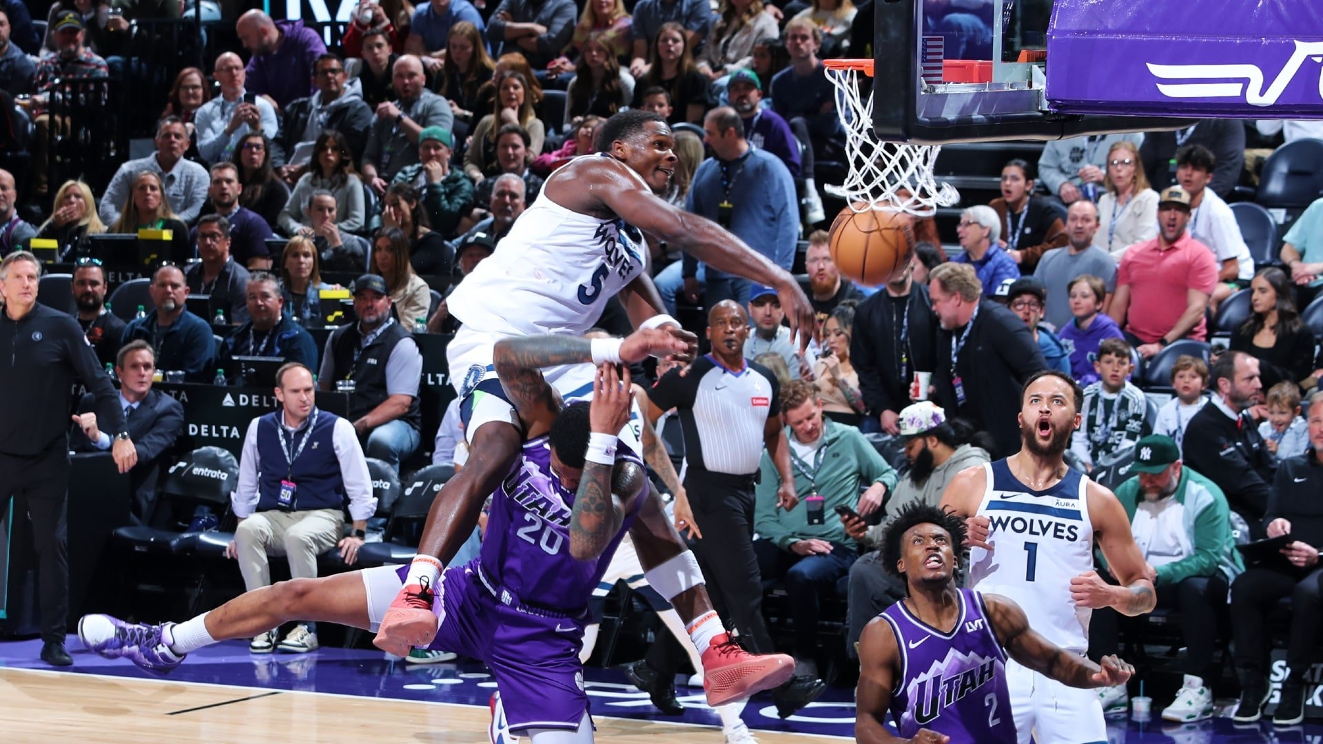 1920x1080 Anthony Edwards throws down viral dunk, Desktop