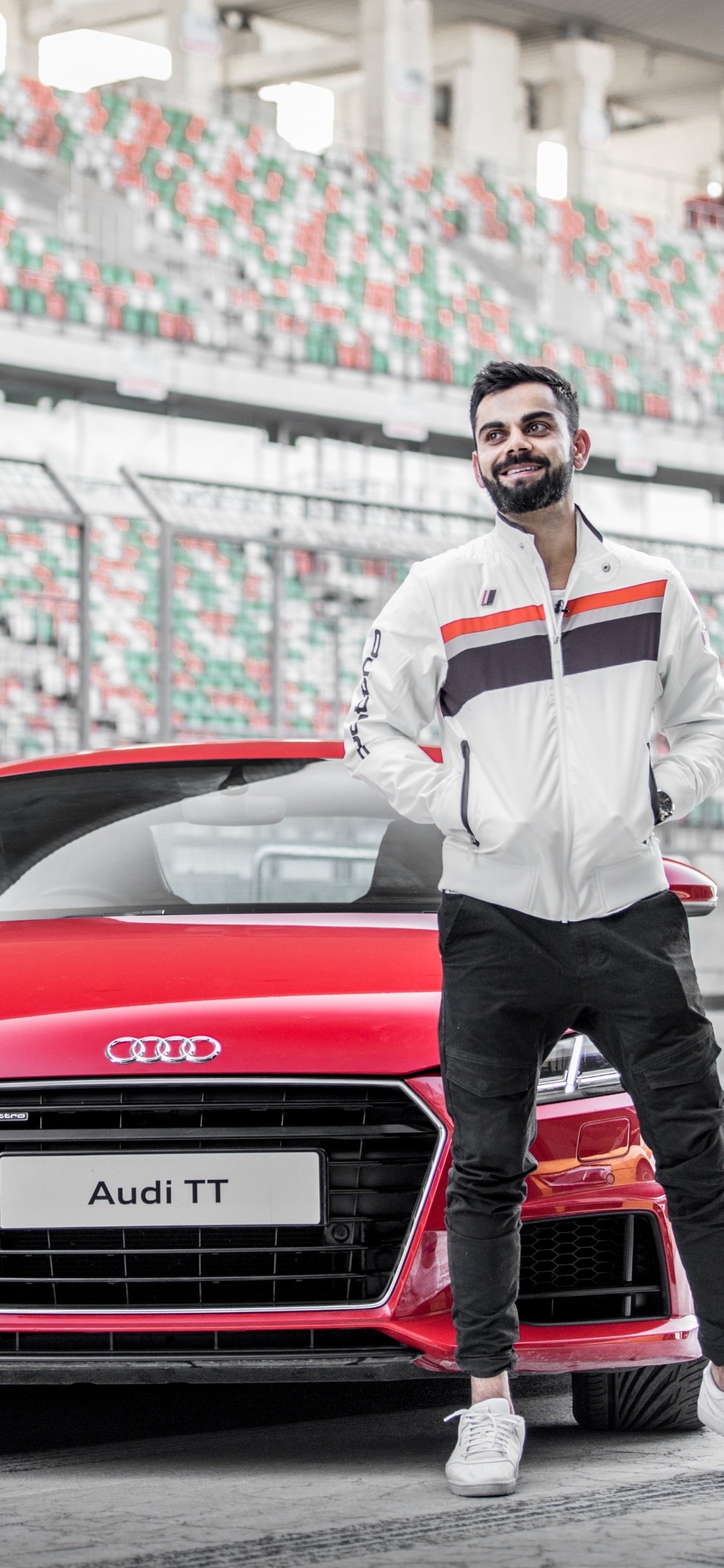 1130x2440 Virat Kohli Wallpaper 4K, Audi TT, Phone