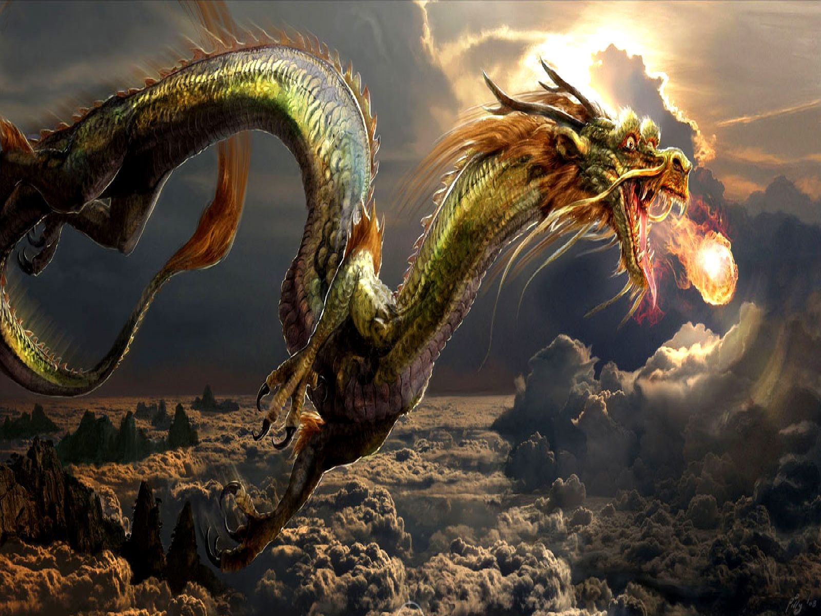 1600x1200 Japanese Dragon Wallpaper (1377), Desktop