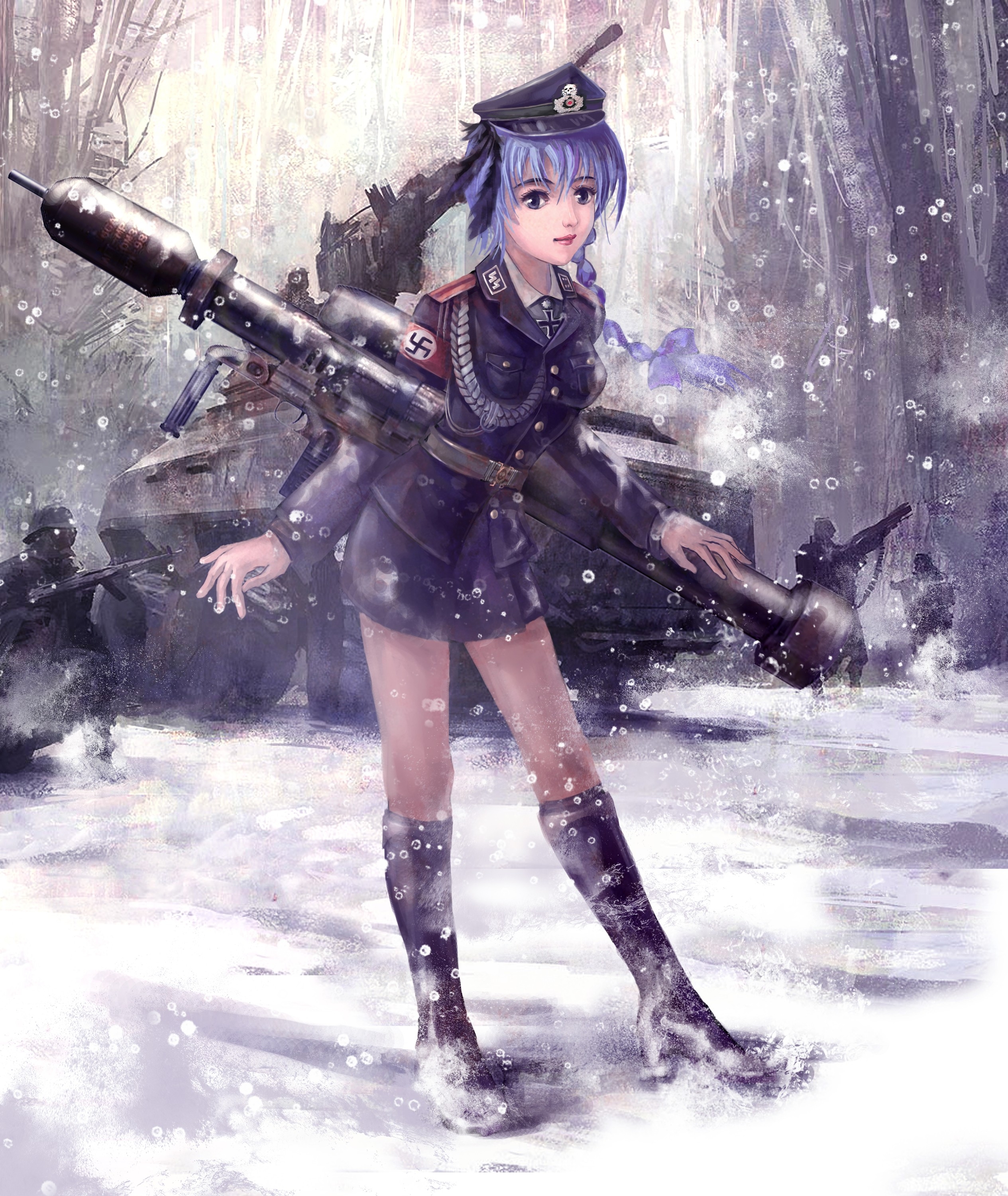 2530x3000 boots, winter, snow, uniforms, guns, army, military, blue, Phone