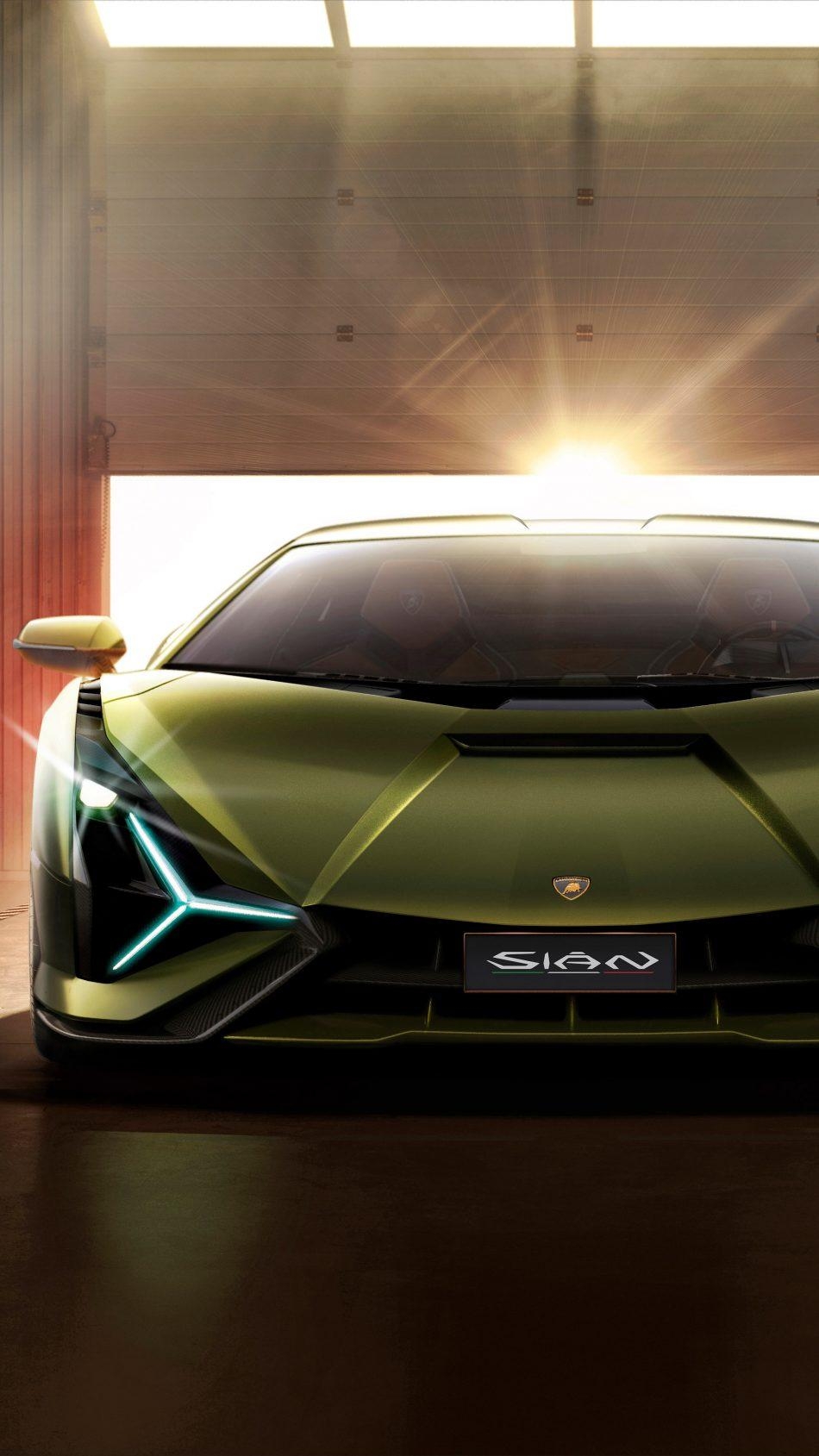 950x1690 Download Lamborghini Sian Hybrid Supercar 2019 Free Pure 4K, Phone