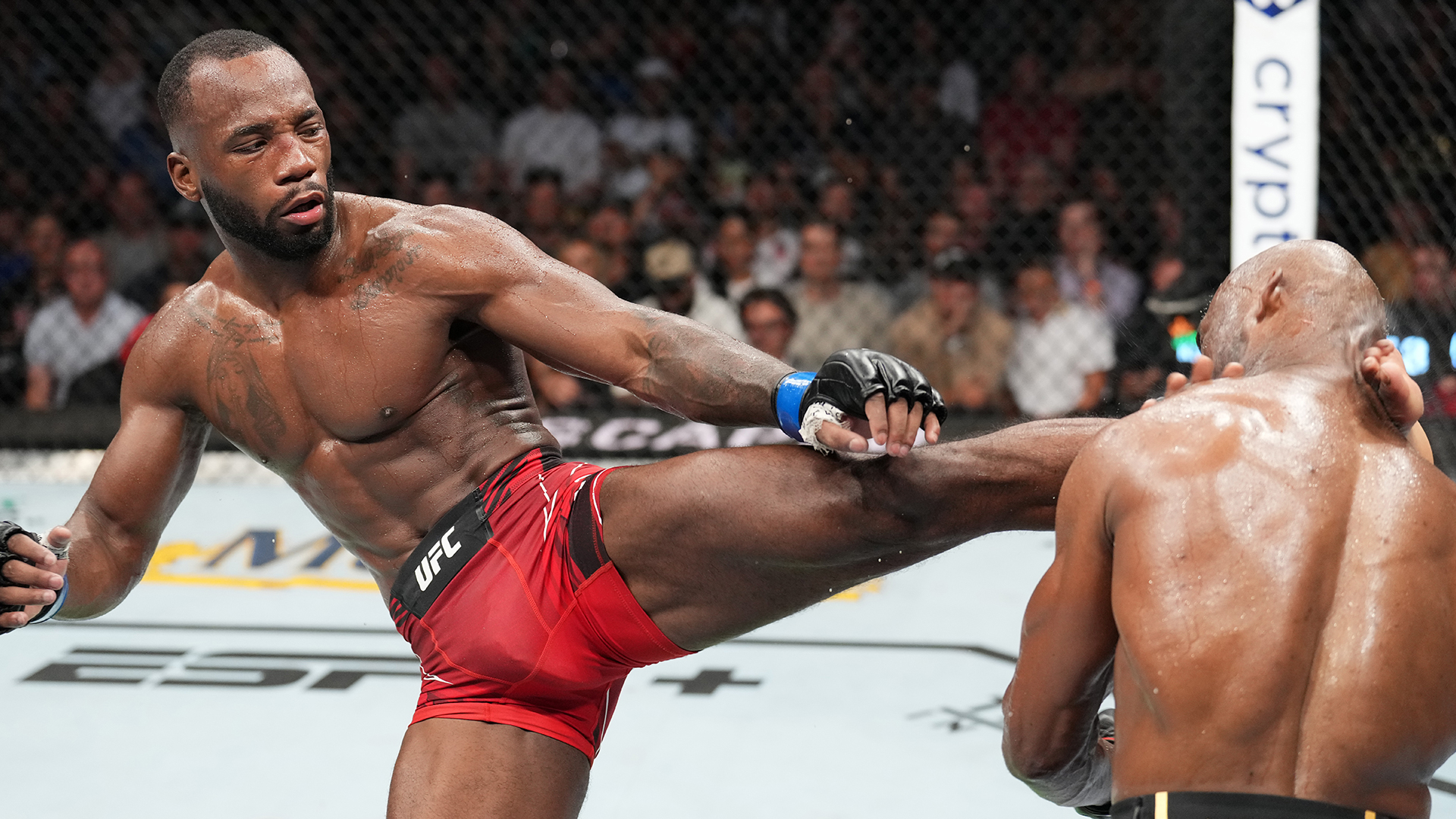 1920x1080 UFC 278: Leon Edwards brutally knocks out Kamaru Usman with vicious head kick to become Britain's second UFC champion, Desktop