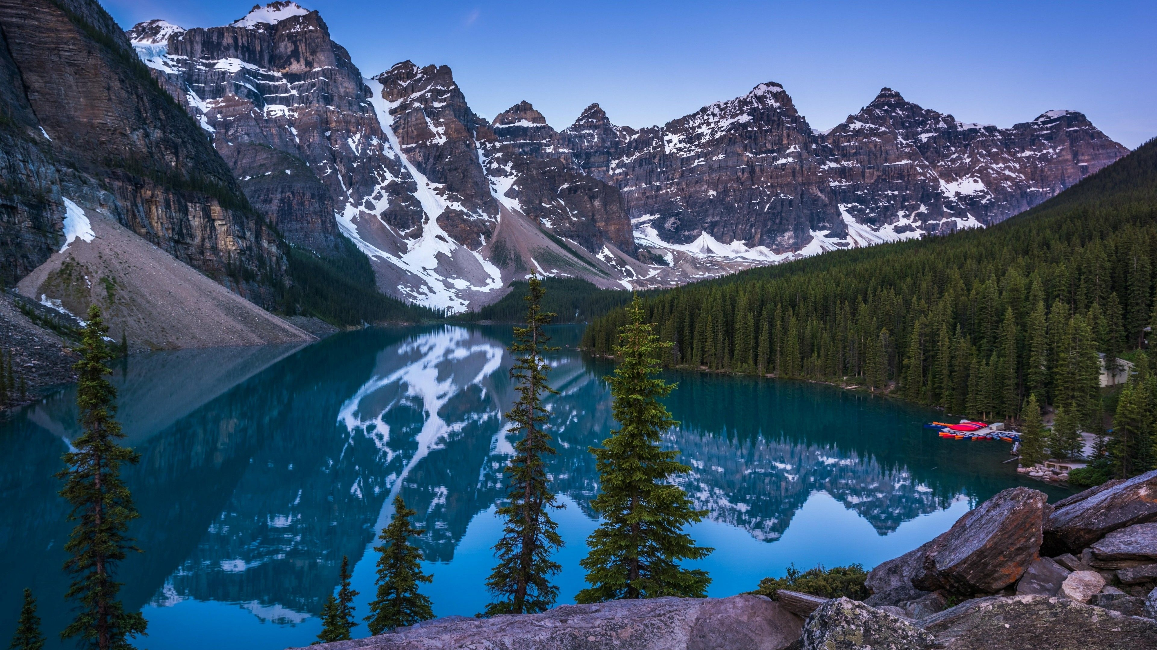 3840x2160 Moraine Lake National Park, Alberta Wallpaper. Wallpaper, Desktop