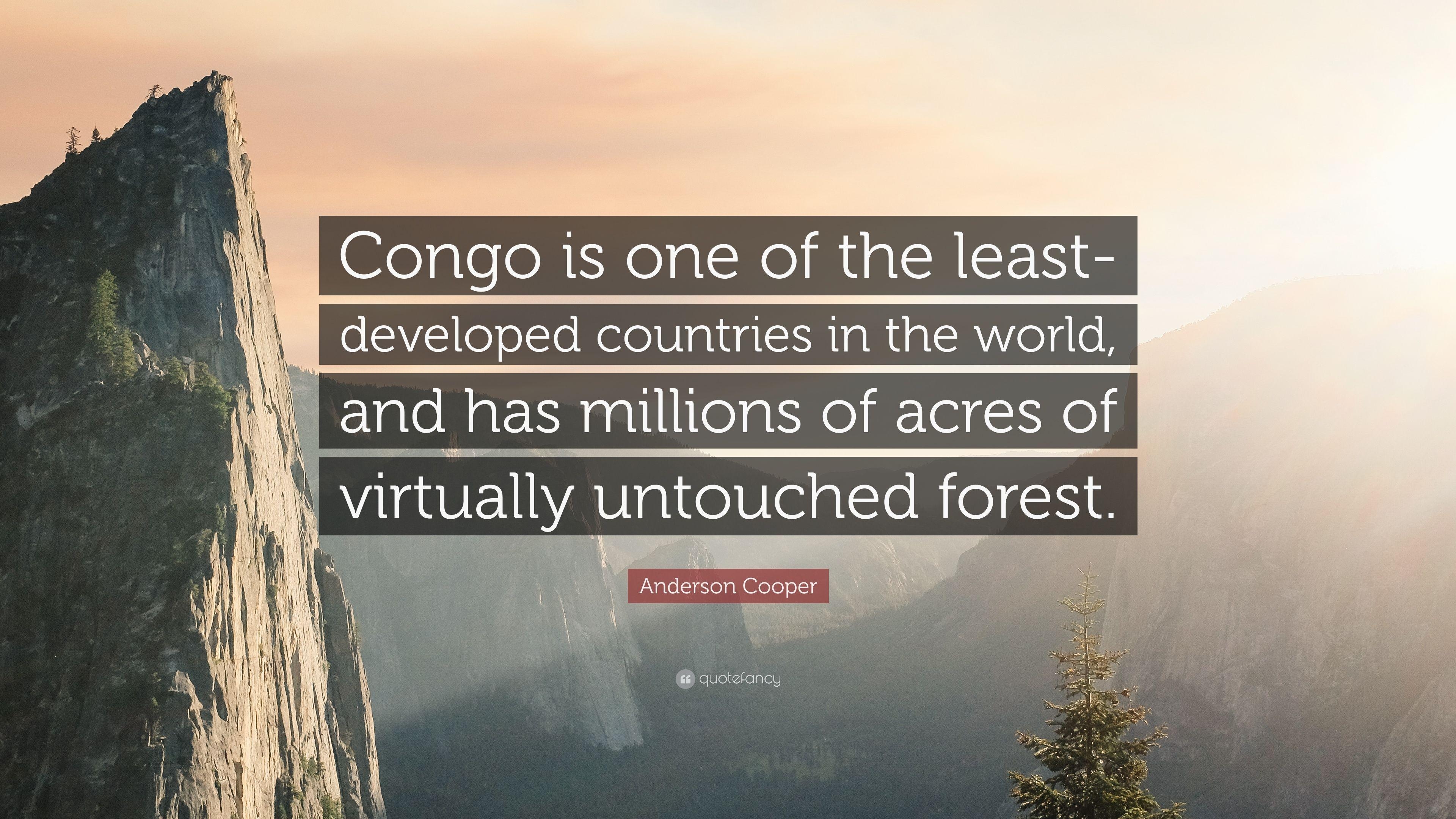 3840x2160 Anderson Cooper Quote: “Congo Is One Of The Least Developed, Desktop