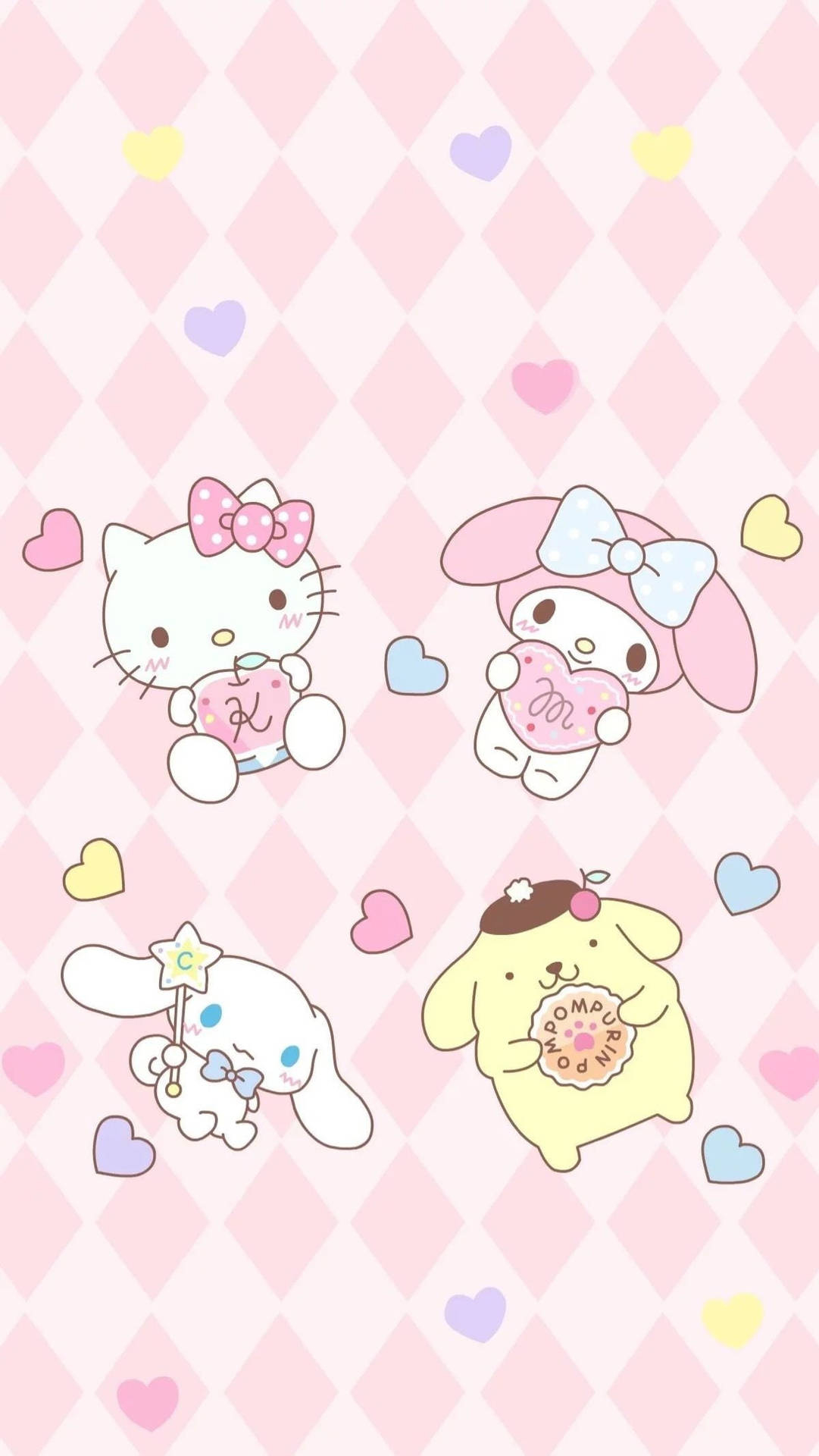 1090x1920 Pink Hello Kitty Background, Phone