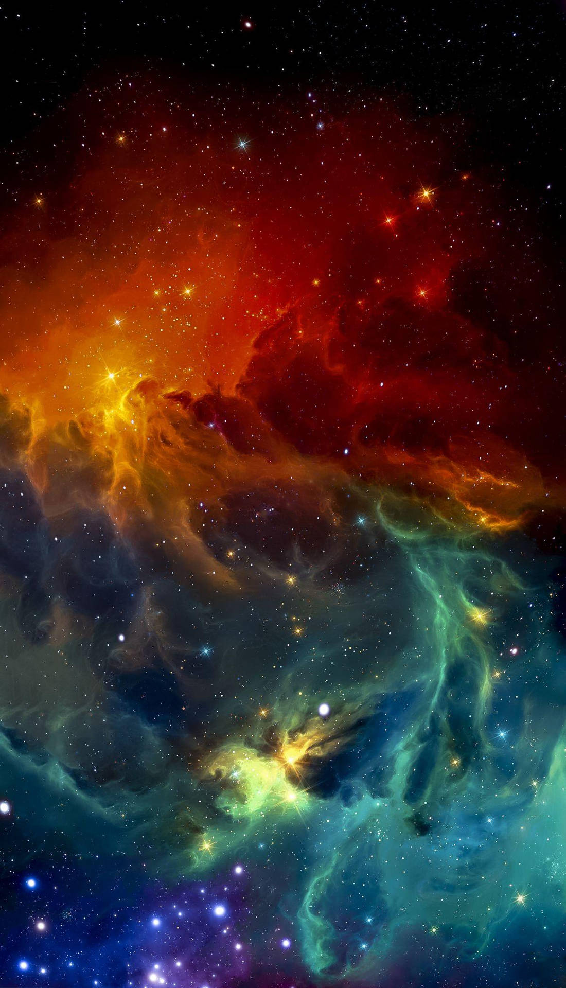 1100x1920 Download Colourful Nebula Clouds Space iPhone Wallpaper, Phone