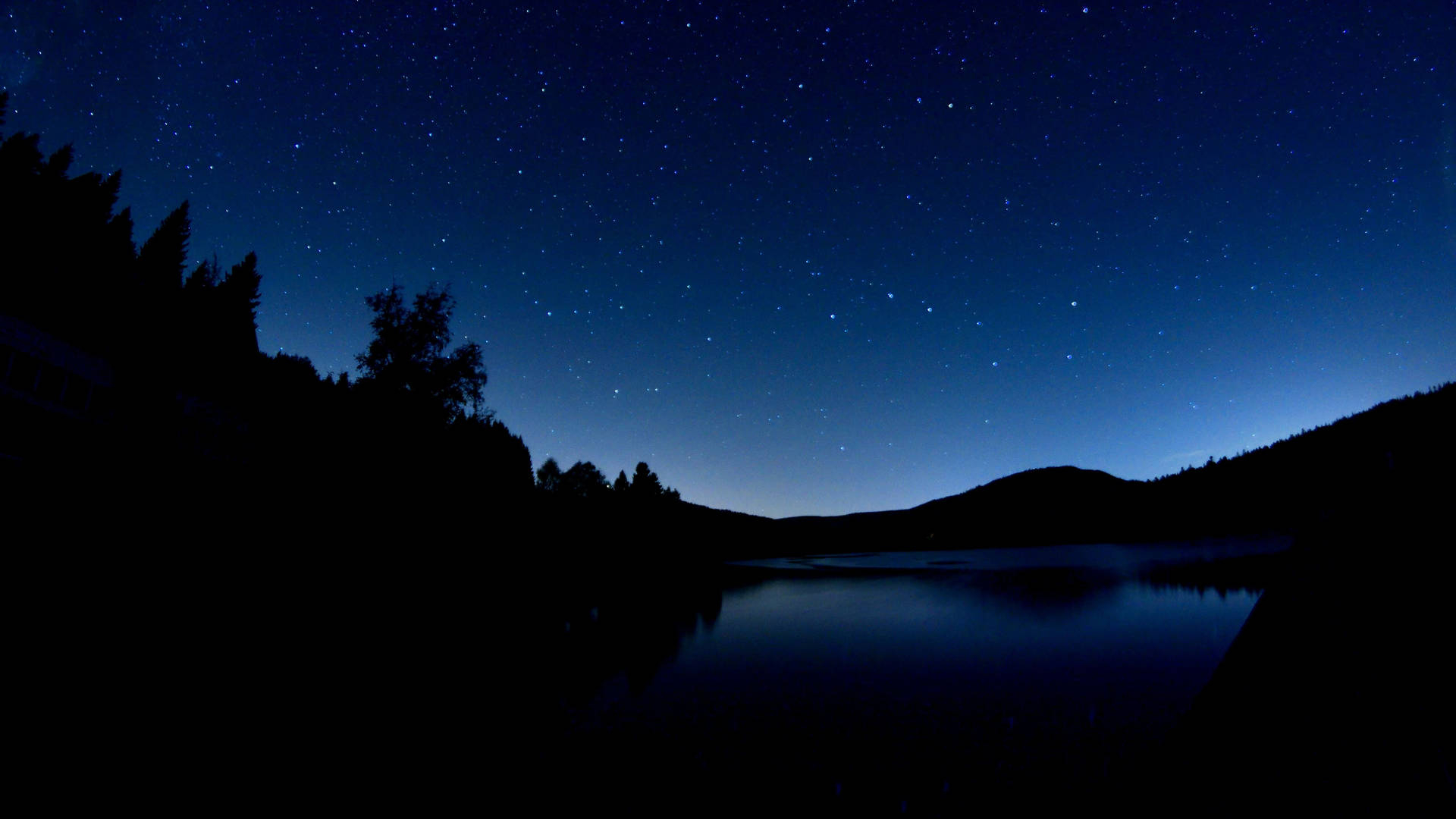 1920x1080 Download Dark Blue Aesthetic Lakeside Wallpaper, Desktop