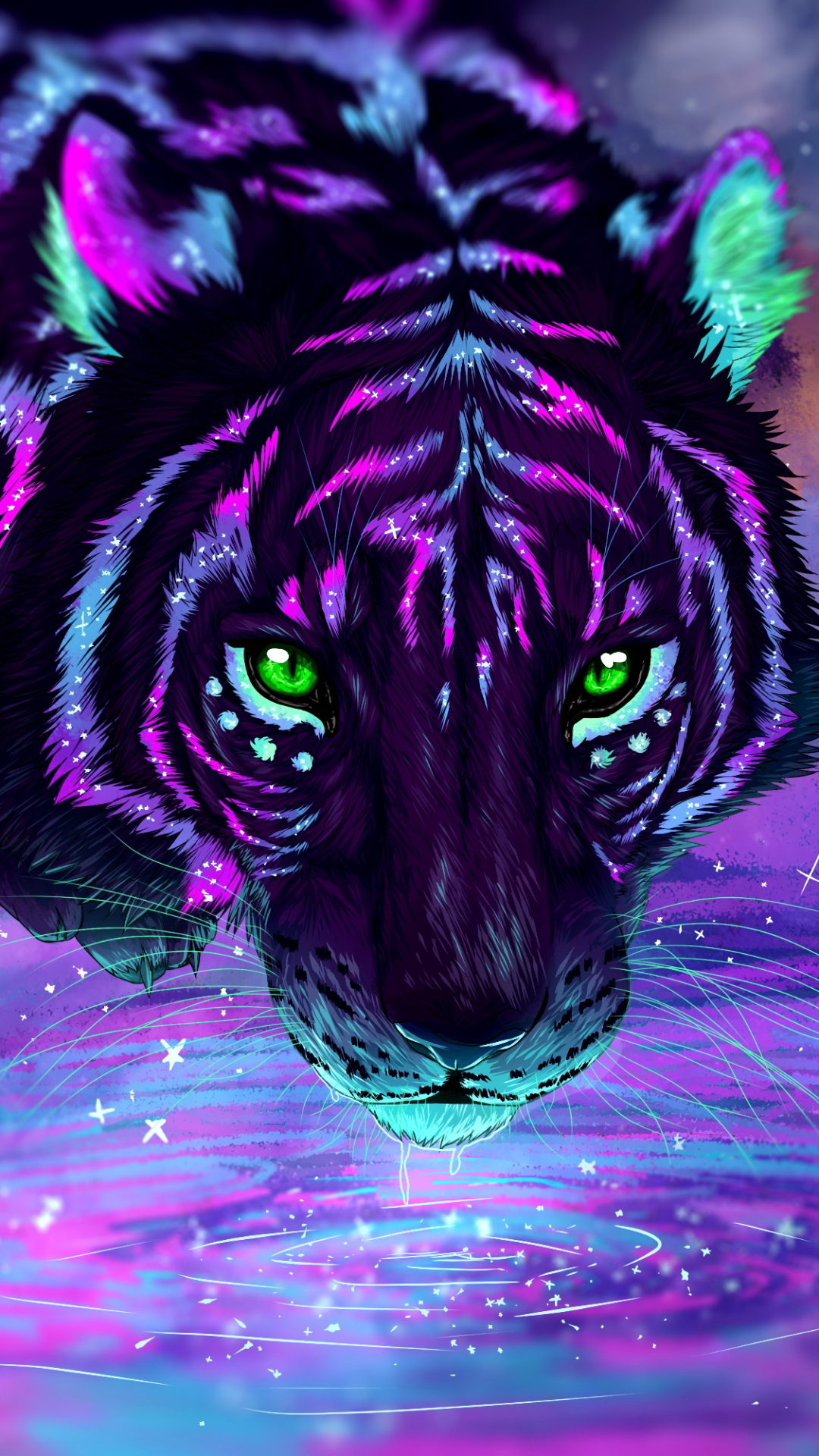 1080x1920 Fantasy Tiger () Wallpaper, Phone