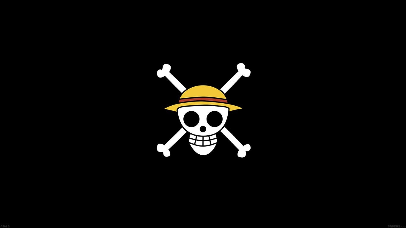 1370x770 wallpaper for desktop, laptop. one piece logo art, Desktop