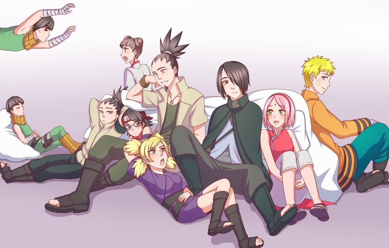 1340x850 Wallpaper Uchiha Sasuke, Haruno Sakura, NARUTO, Uzumaki Naruto, Desktop