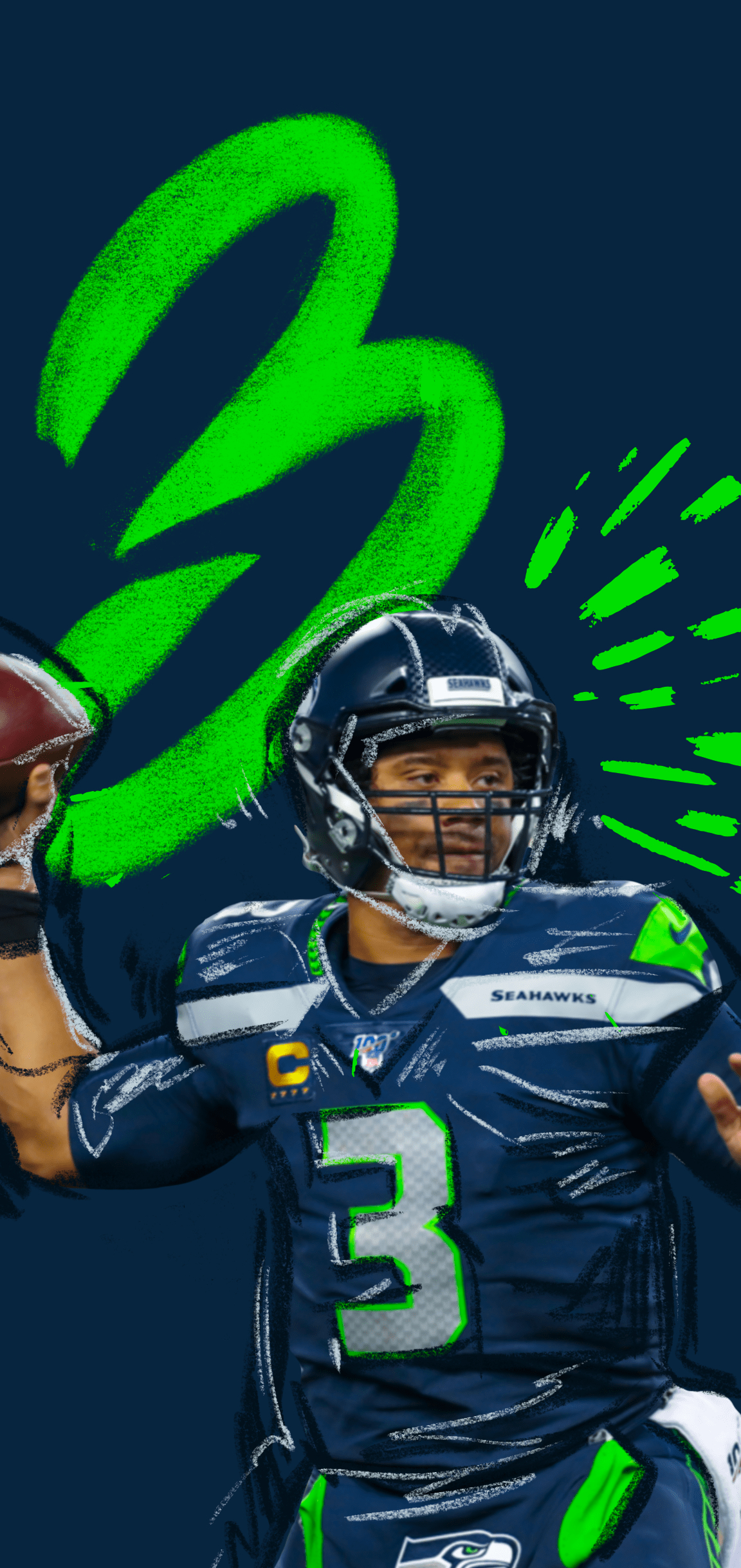 1160x2440 Seattle Seahawks Wallpaper, Phone