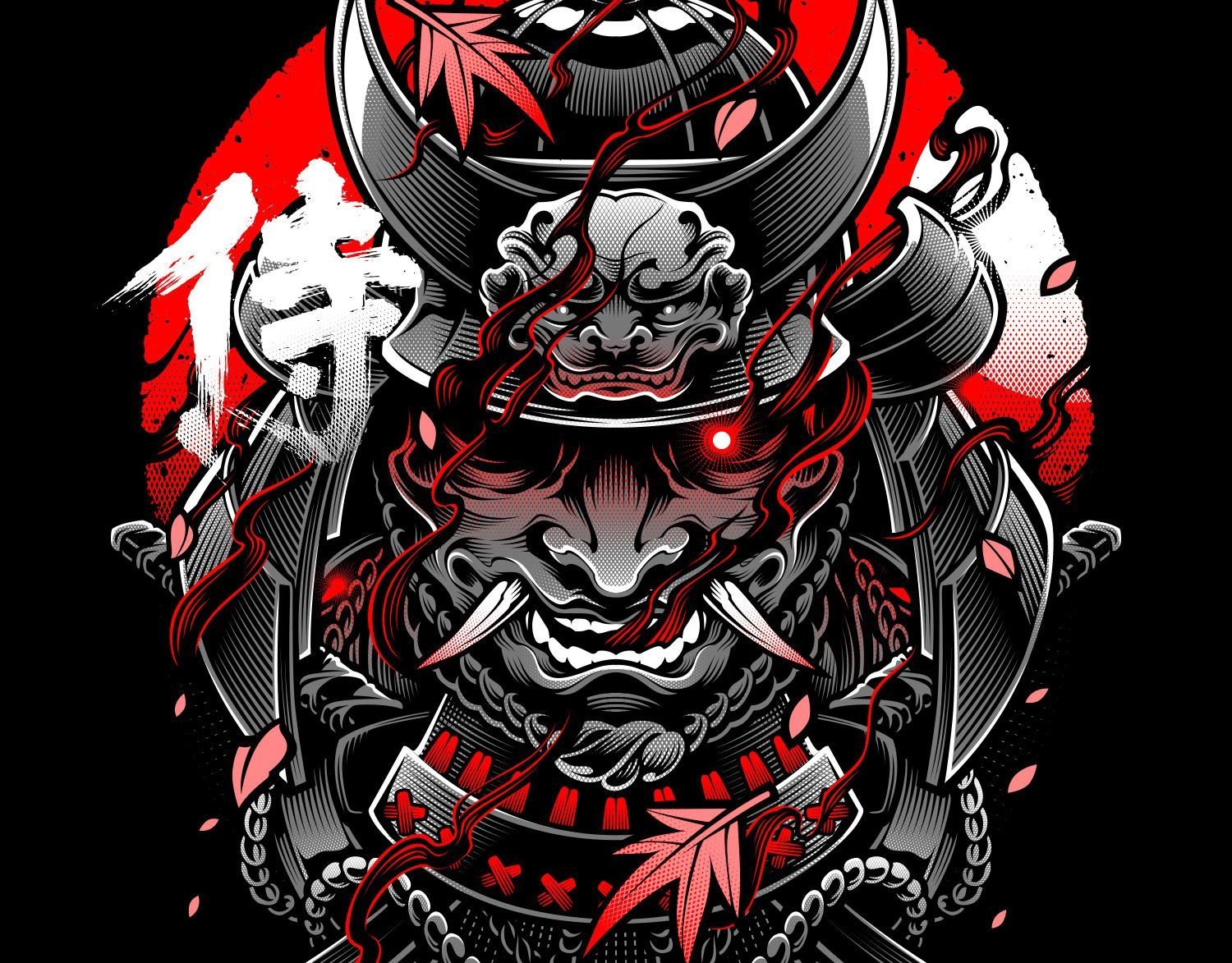 1500x1180 Demon Oni Mask Wallpaper Free Demon Oni Mask Background, Desktop