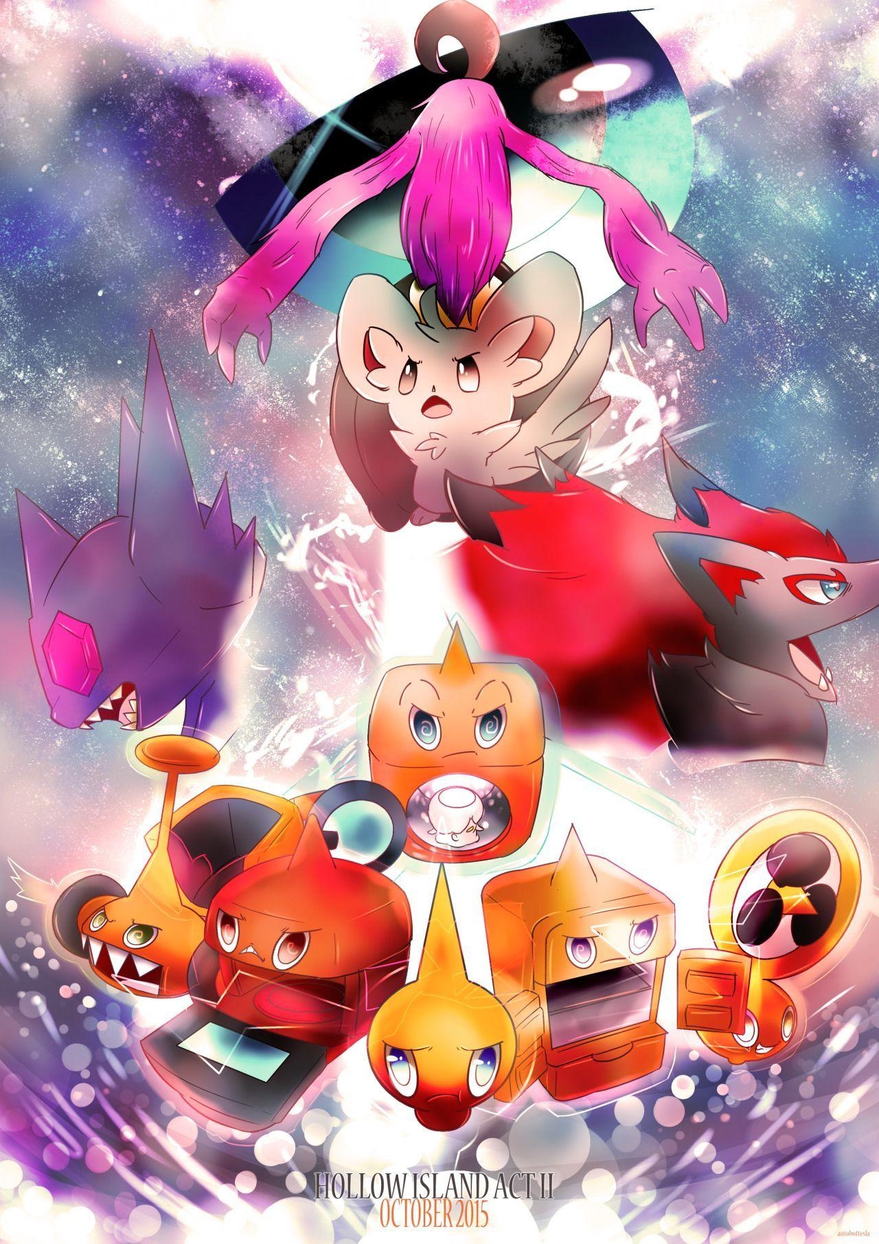 1280x1810 Rotom, Sableye, Zoroark, Minccino and Gourgeist. Pokemon, Phone