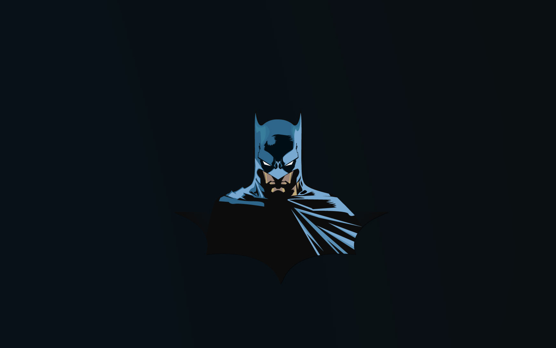 1920x1200 Download Wallpaper Batman, Blue Background, Superheroes, Minimal, Bat Man, Batman At Night, Batman Minimalism For Desktop With Resolution. High Quality HD Picture Wallpaper, Desktop